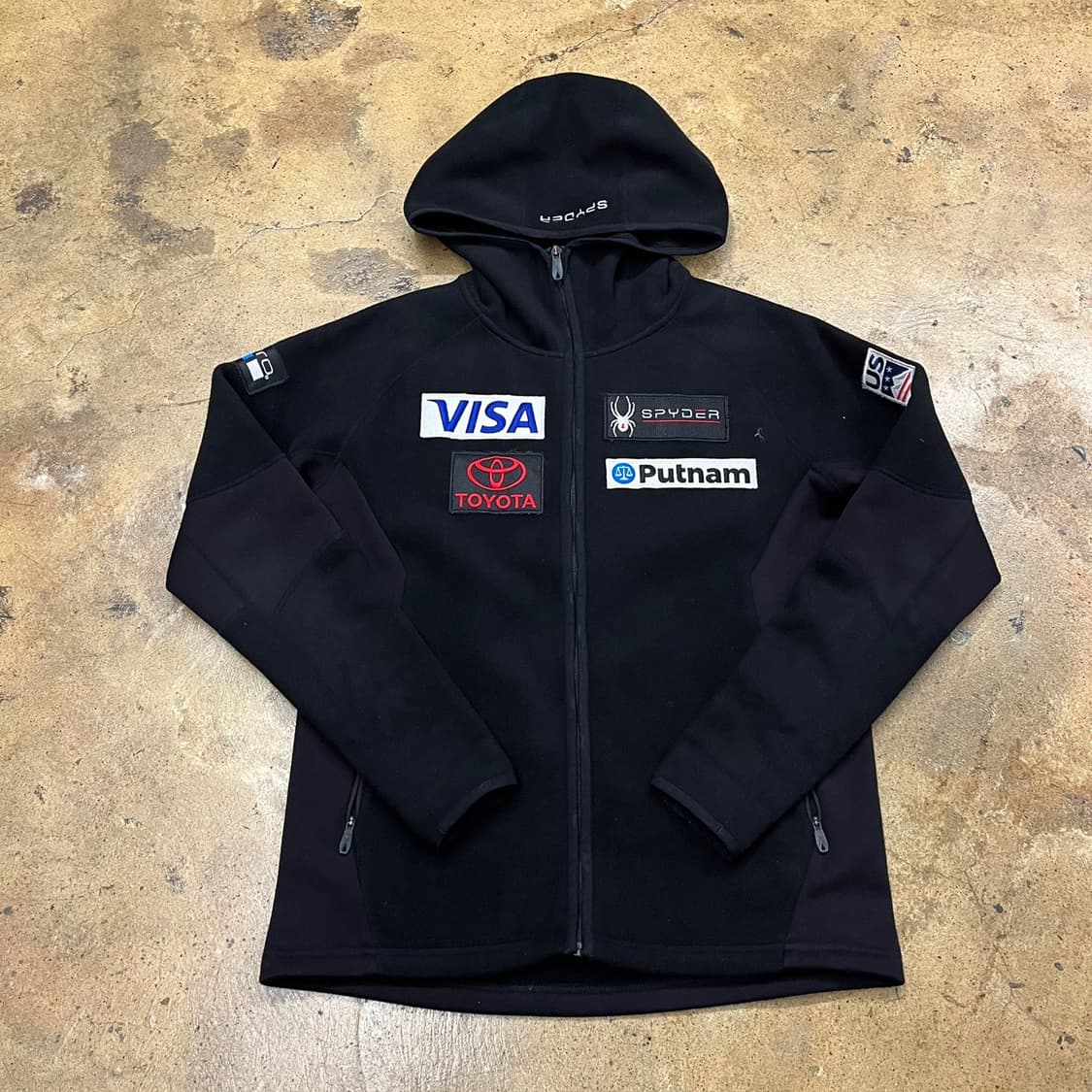 [정품/M] 스파이더 US 스키팀 레플리카 플리스 후드집업 상품이미지2