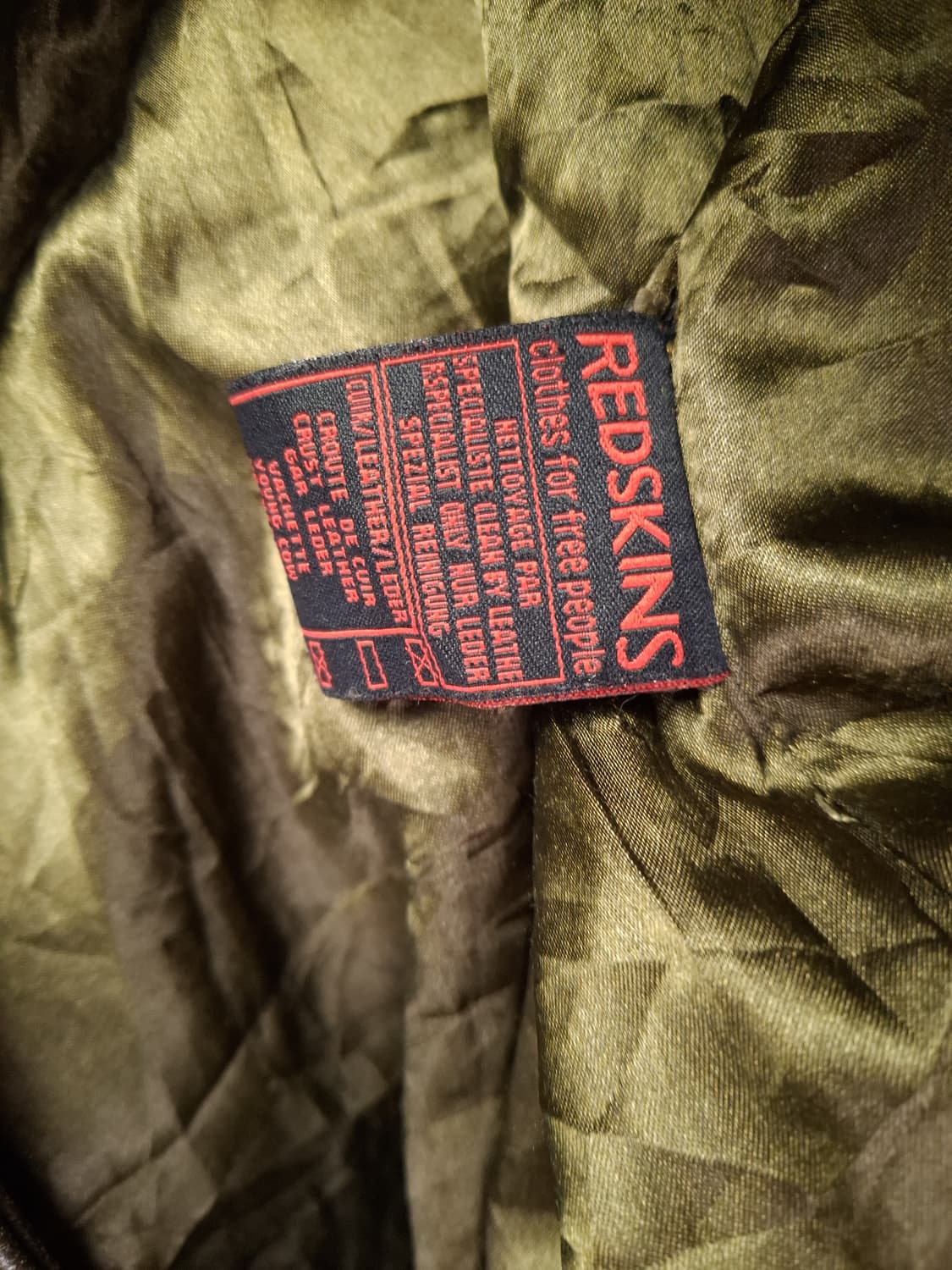 80's REDSKINS 리얼레더 항공자켓 상품이미지7