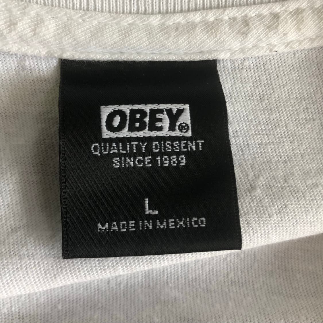 [L] OBEY 빅 프린팅 반팔 (검.흰) 상품이미지5