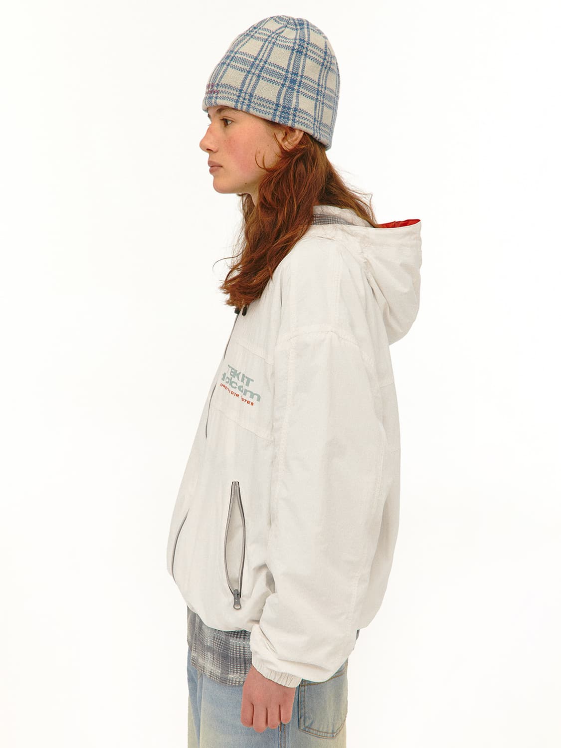 (L) 새상품 teket 테켓 Share Wind Jacket White 상품이미지2