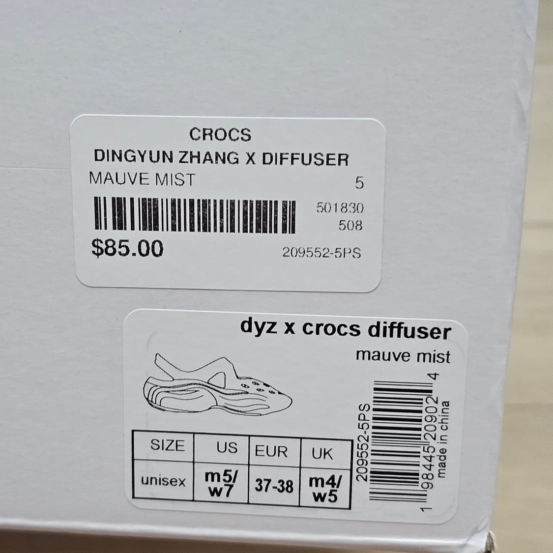 240 새제품 크록스 x 딩윤 장 디퓨저 클로그 모브 뮬 슬리퍼 이지 상품이미지6