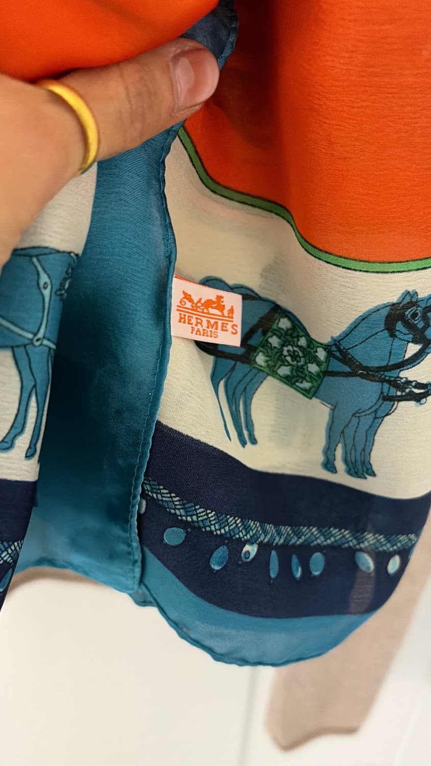 에르메스 쿠페 드 칼라 실크스카프 정품  상품이미지3