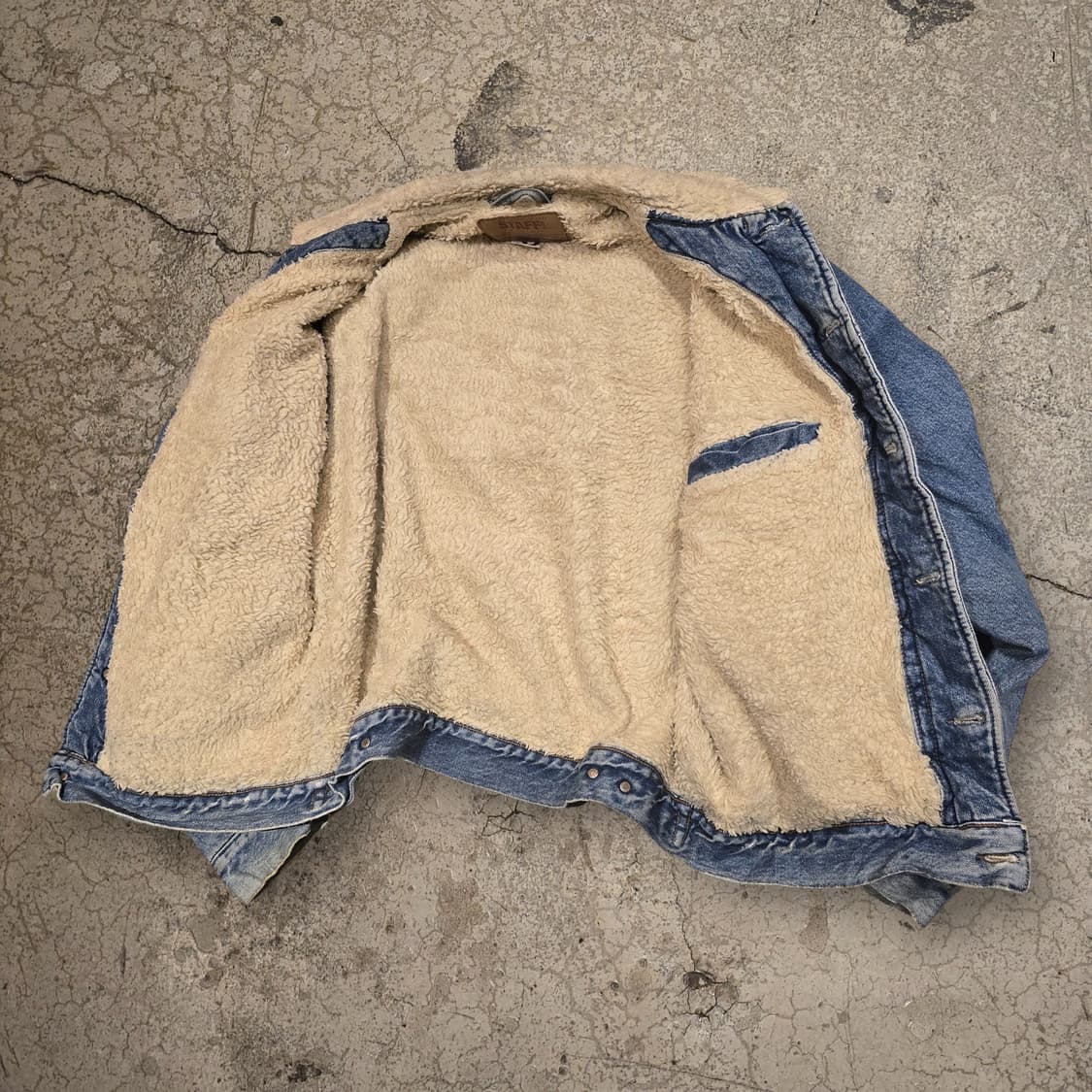 90s STAFF 데님 쉐르파 트러커 자켓 상품이미지4