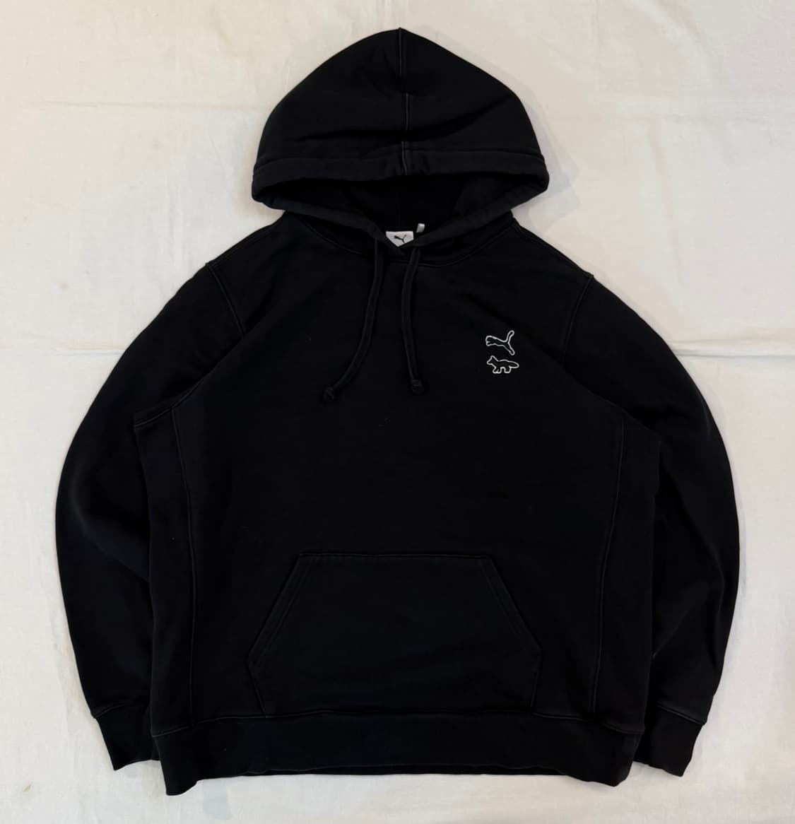 메종키츠네 X 푸마 후드티 블랙 상품이미지1