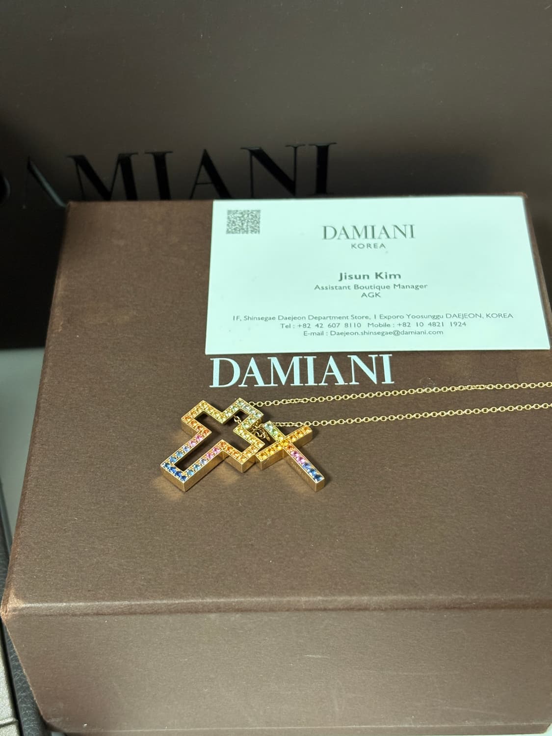 다미아니 벨에포크 레인보우 한정판 목걸이 풀구성 판매 상품이미지6