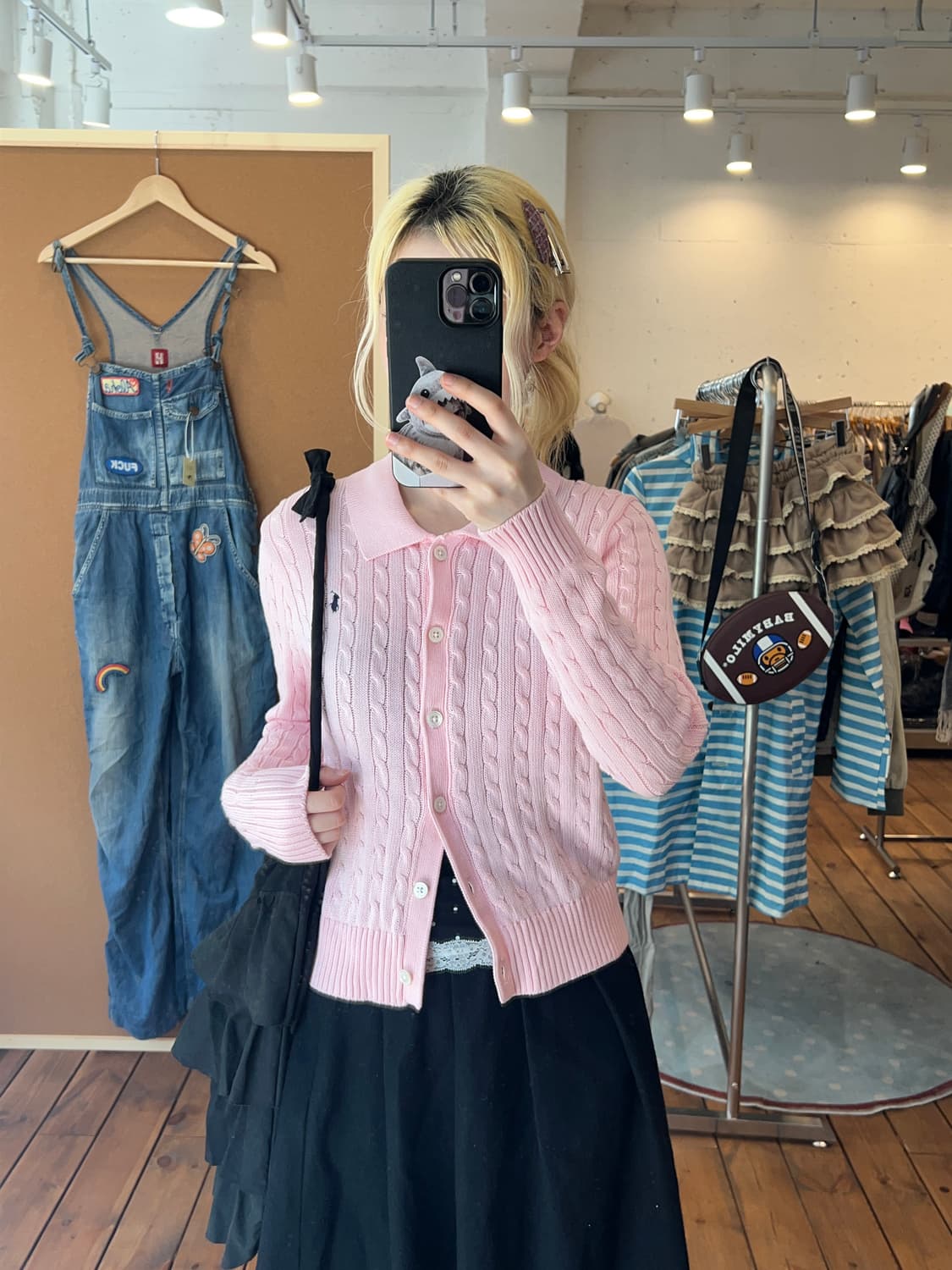 폴로 딸기우유 꼬임 니트  상품이미지5