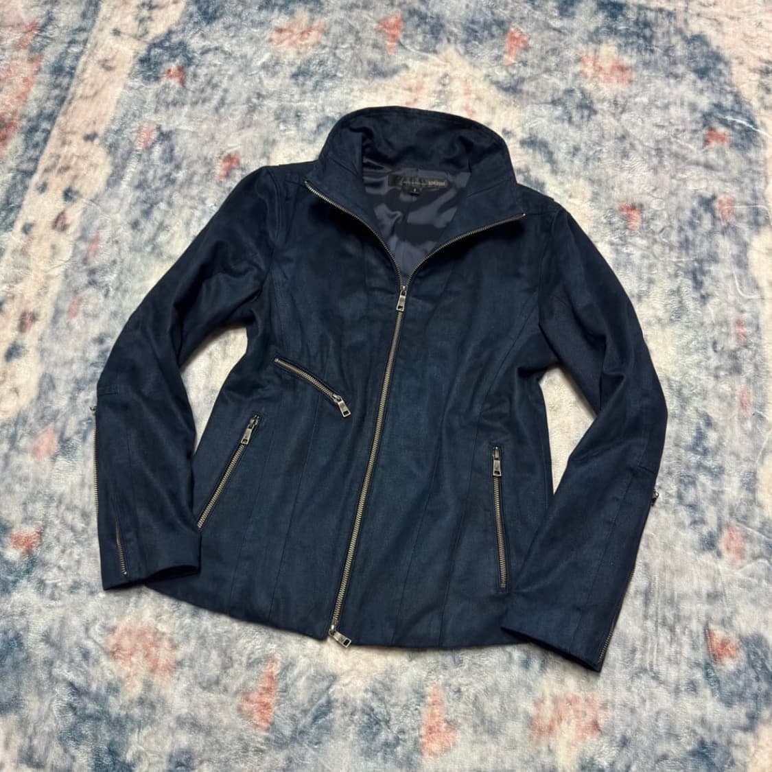 Schlussel 슈리셀 블루 스웨이드 자켓 상품이미지2