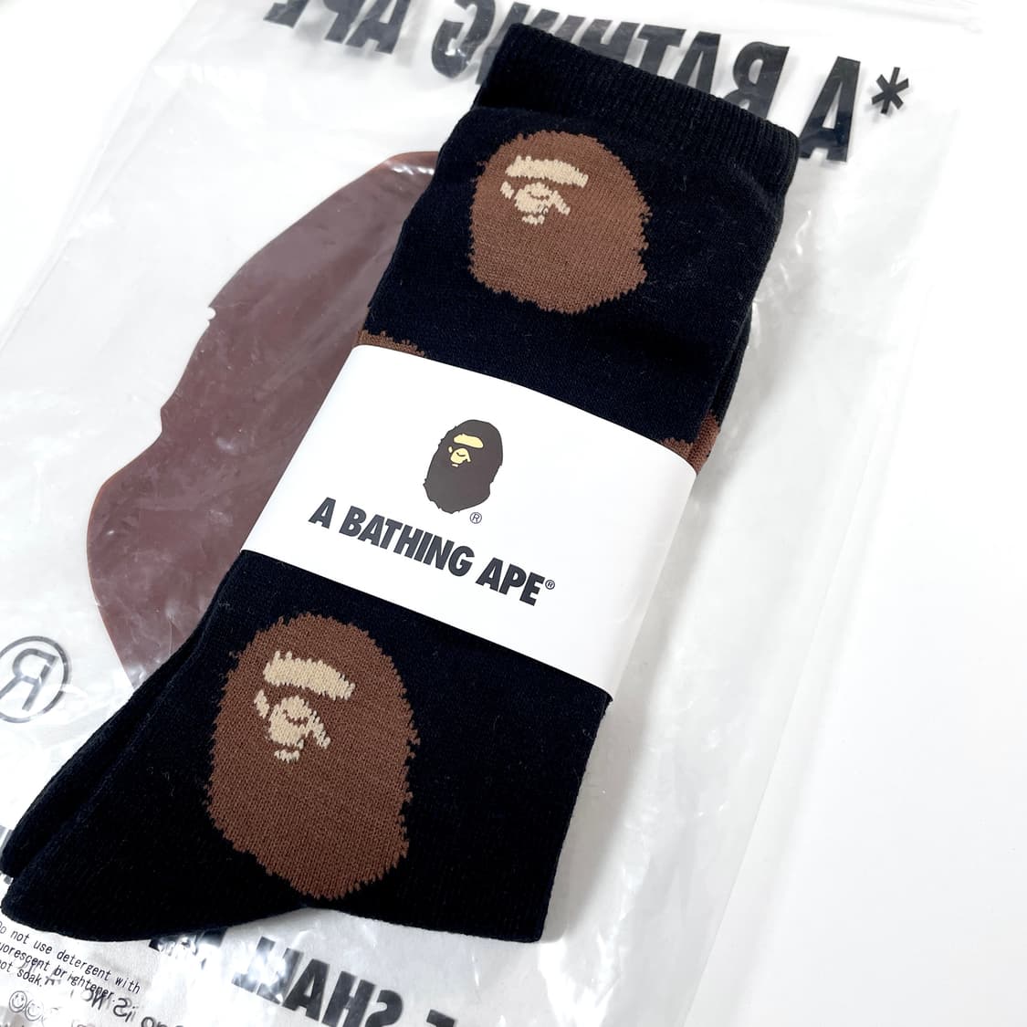 미사용 / 베이프 BAPE 헤드 패턴 양말 삭스 상품이미지1