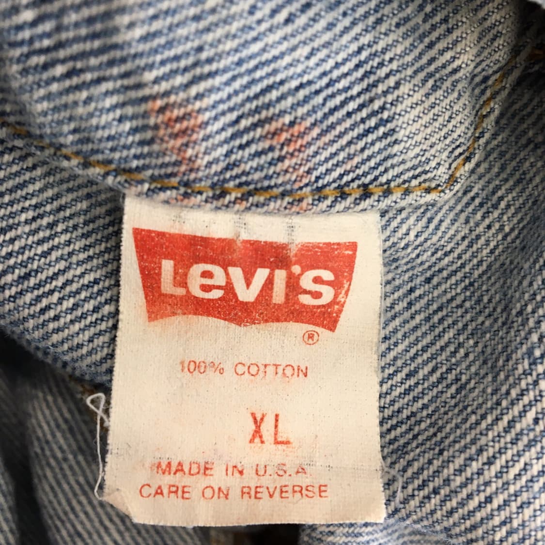 80s 리바이스 70507-0214 USA 메이드 트러커자켓 XL  상품이미지7