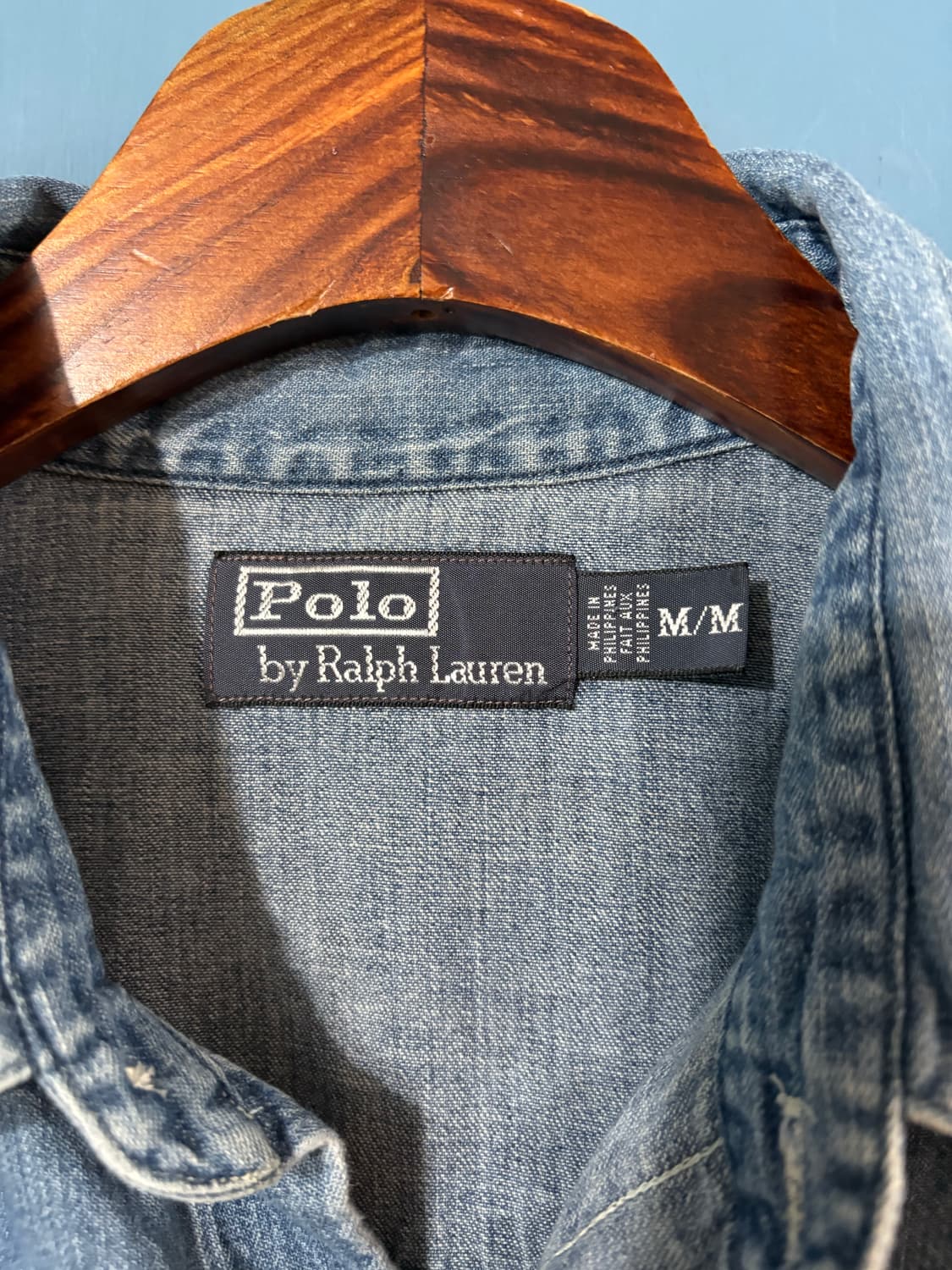 90‘s Polo Ralph Lauren Denim Western Shi 상품이미지3