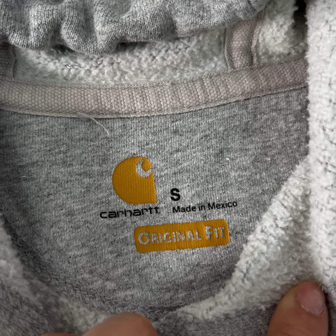 100 칼하트 사이드라인 그레이 후드티 상품이미지2