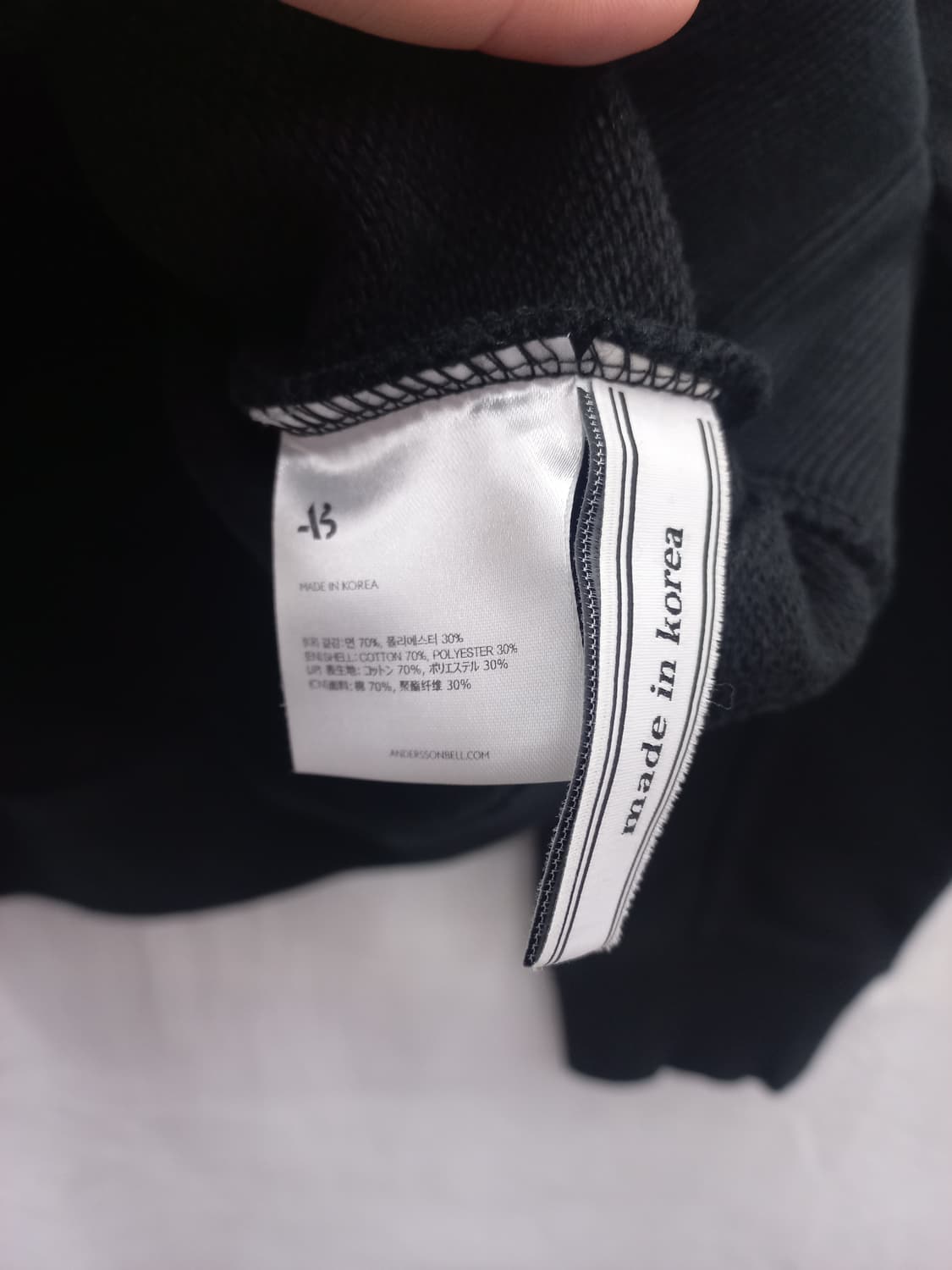 앤더슨벨 블랙 맨투맨 (남100) 상품이미지2