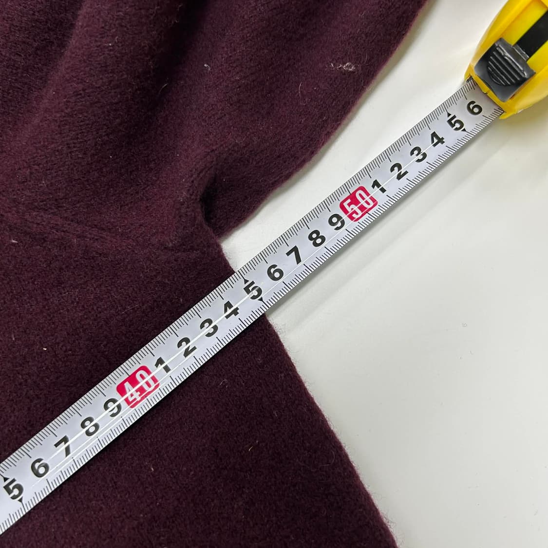 폴로 랄프로렌 버건디 램스울 100% 브이넥 걸즈 니트(M) 상품이미지6