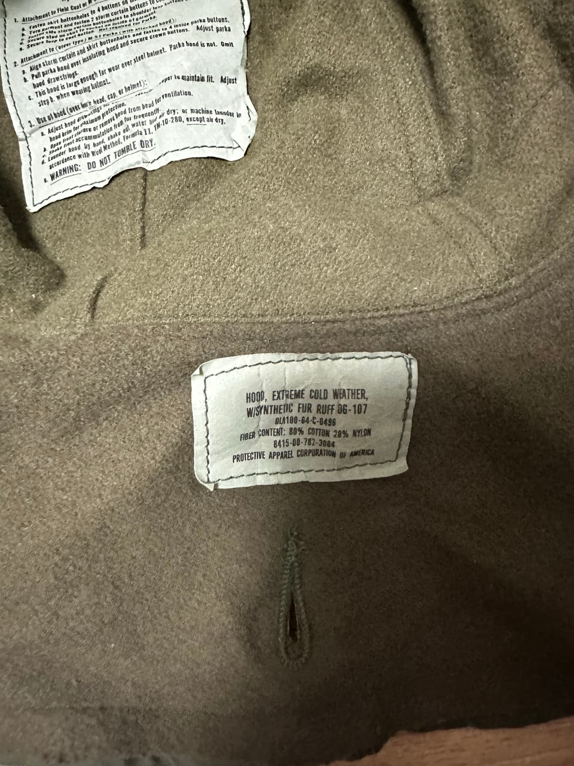 M65 피쉬테일파카 데드스탁 상품이미지8