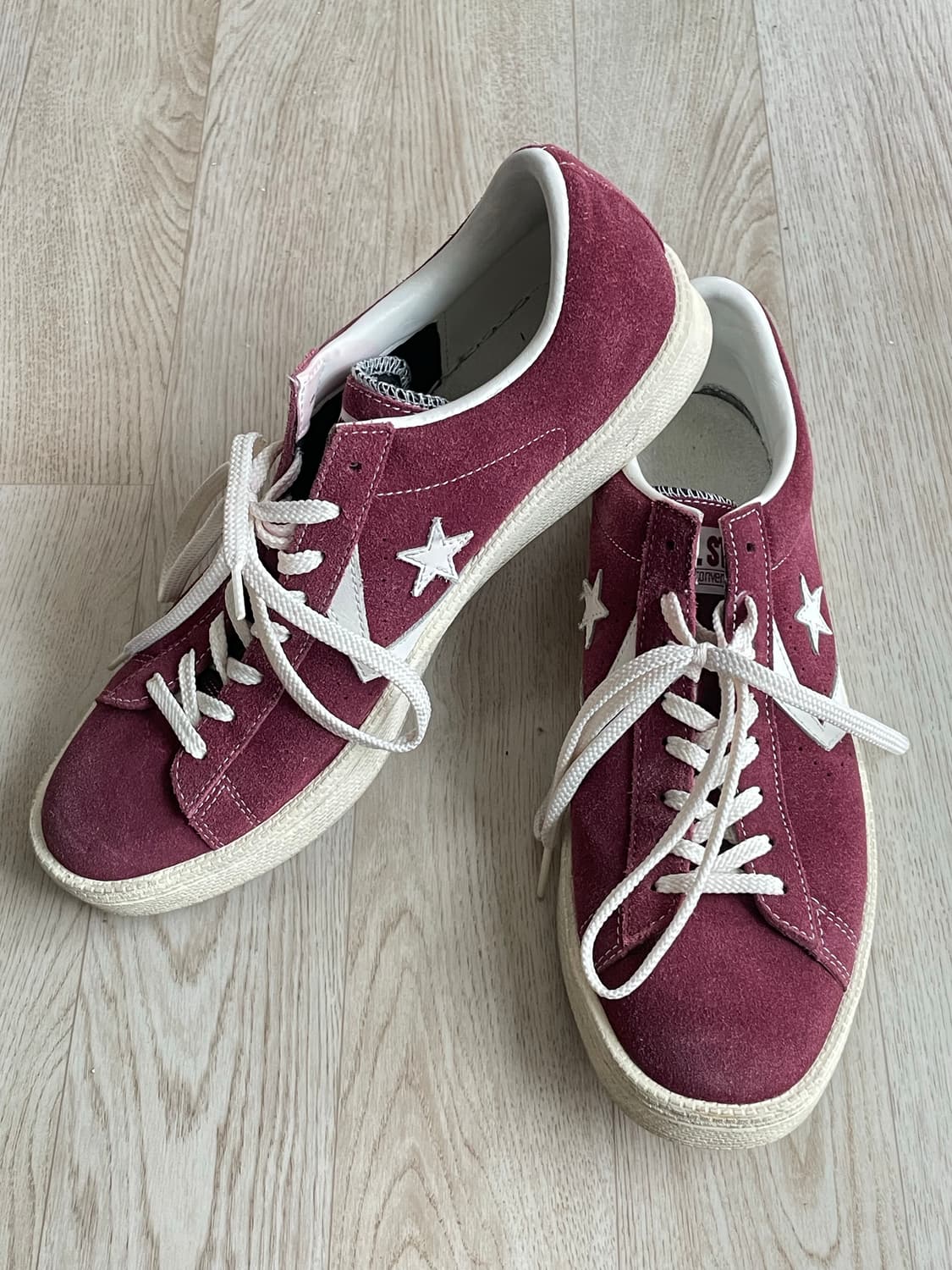 275cm)컨버스 프로레더ox 스웨이드 빨강 상품이미지1