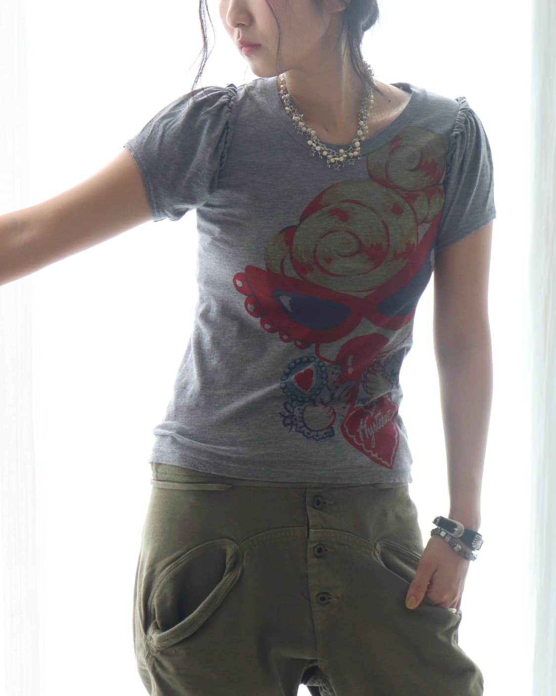 [Hysteric Mini] Grey Puff T-Shirt 상품이미지6