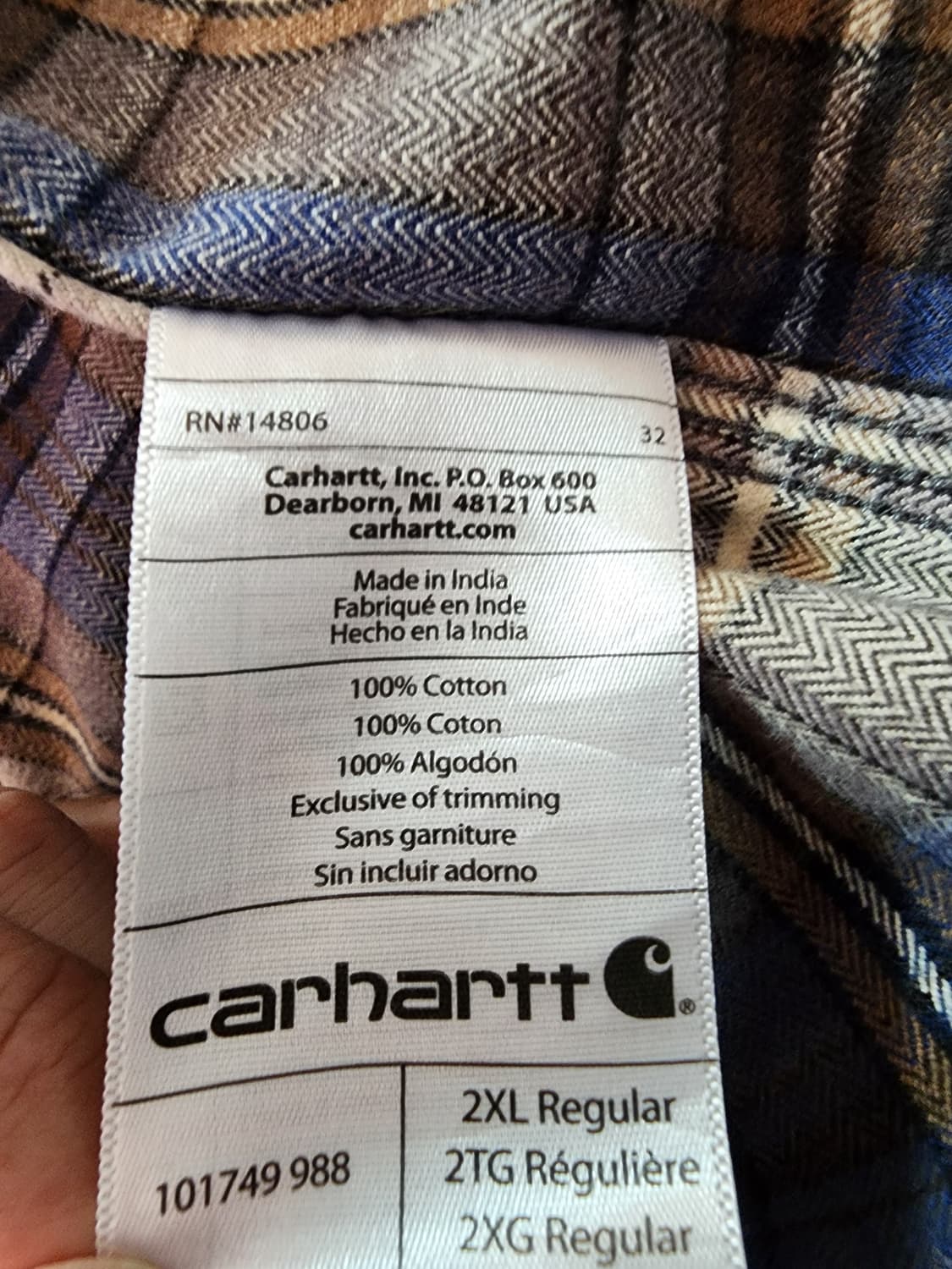 Carhartt 칼하트 체크셔츠 2xl xxl 상품이미지5