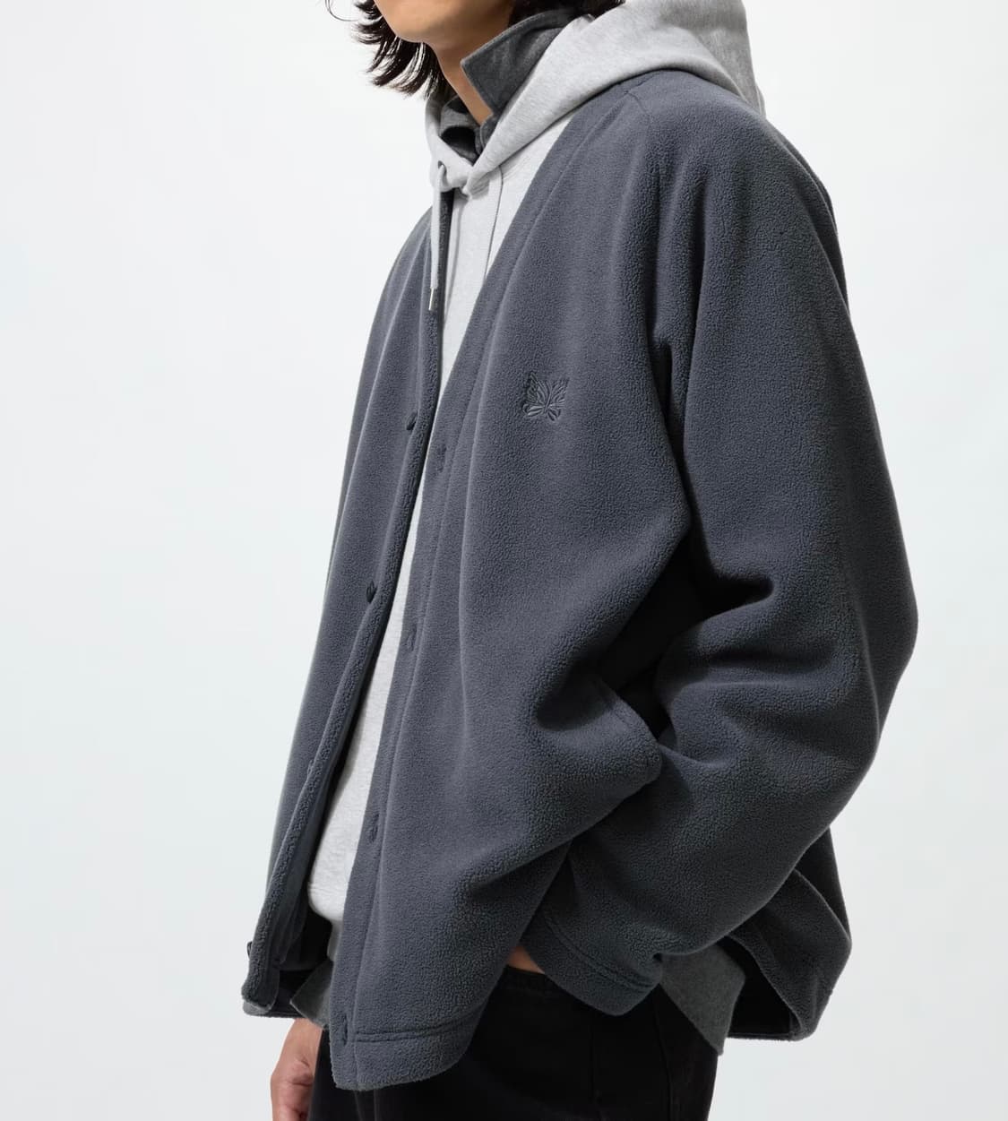 (새상품 국내매장판) 유니클로 니들스 후리스 가디건 다크그레이 상품이미지1