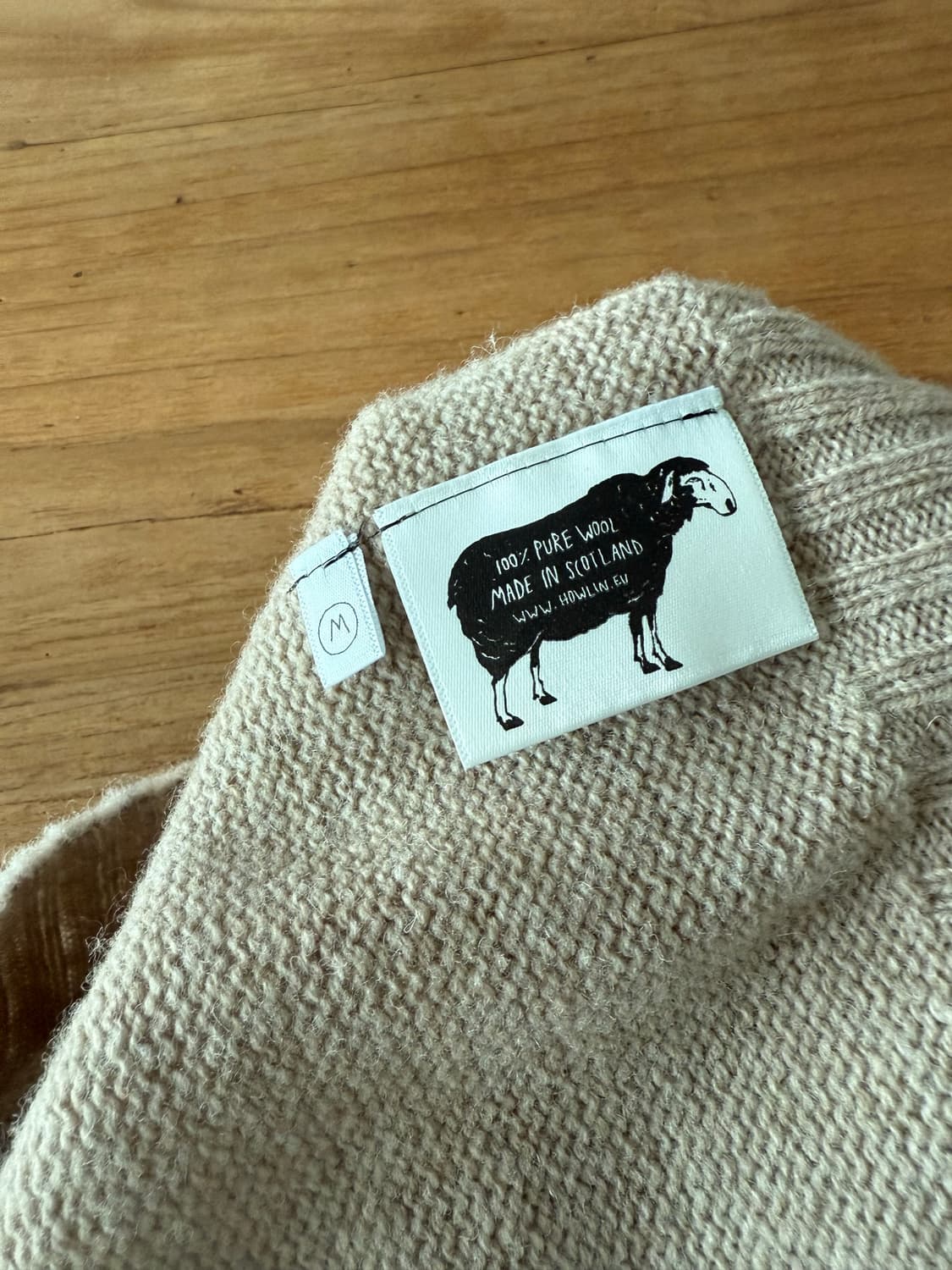 하울린 울 100% 오트밀 패턴 니트 상품이미지7