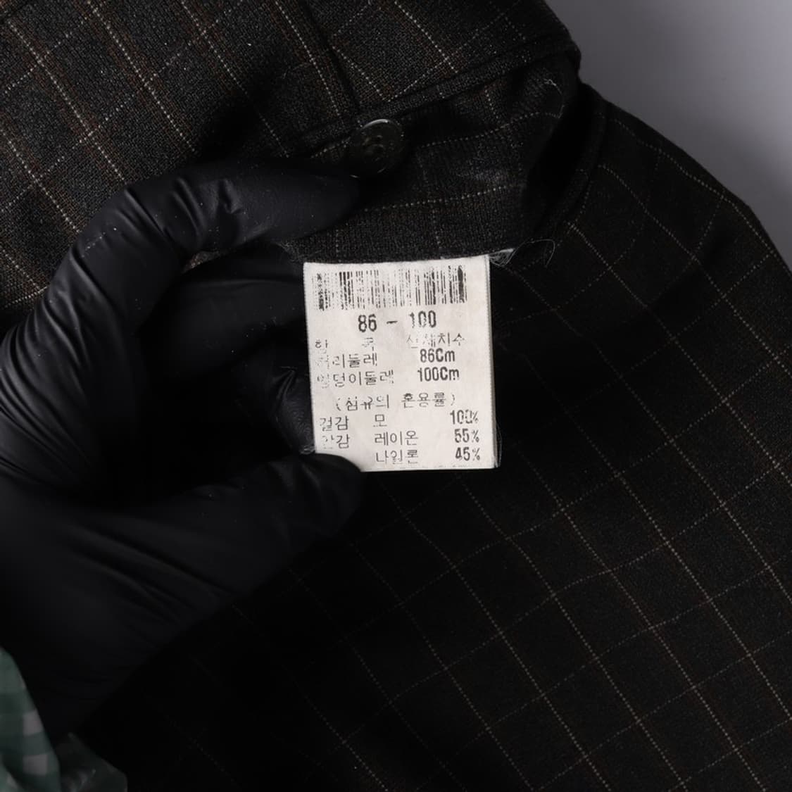 YSL 입생로랑 옴므 울 100% 클래식 체크 슬랙스 상품이미지7