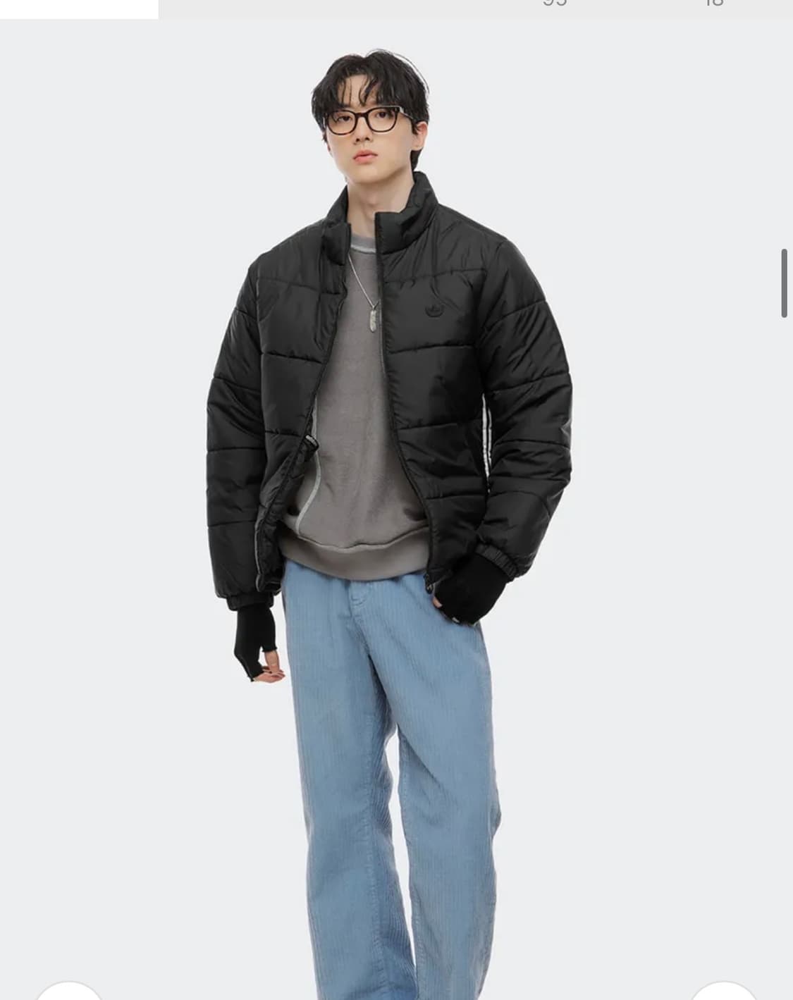 [L] 아디다스 패티드 스탠드 푸퍼 자켓 상품이미지7