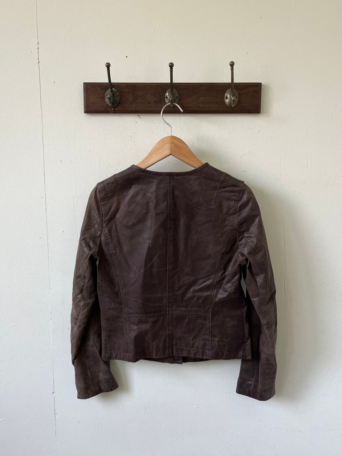 7-ID concept 초코브라운 레더자켓 상품이미지3