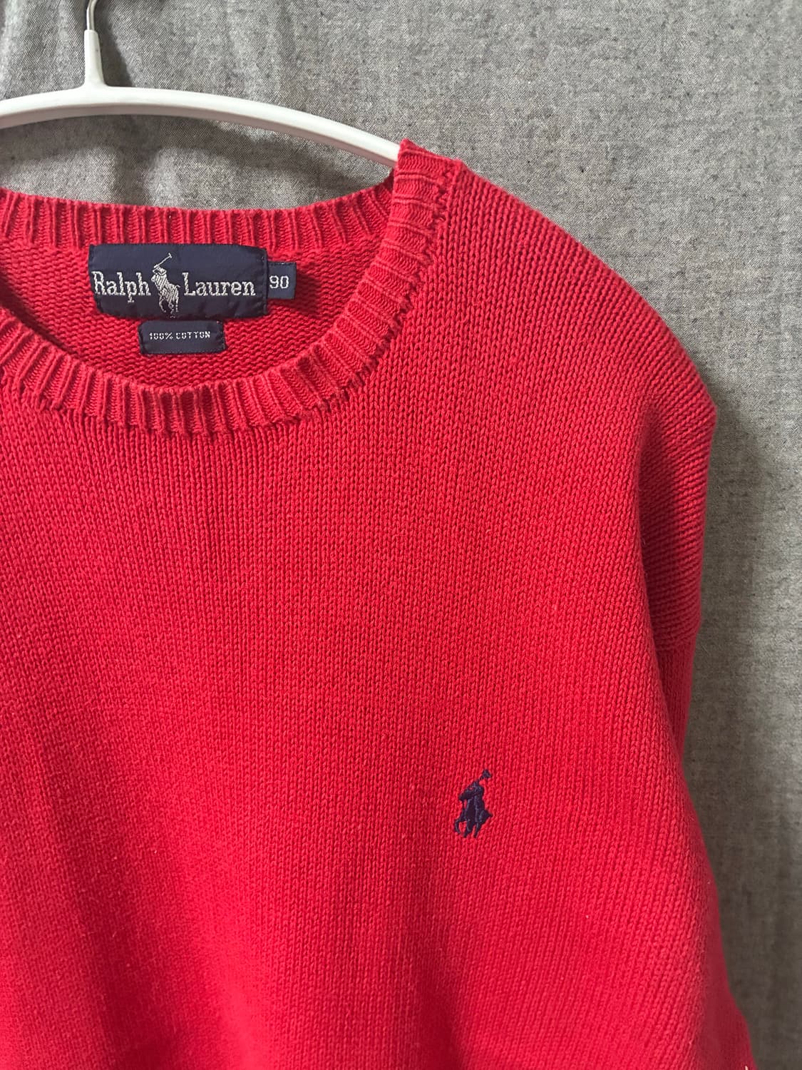 폴로 랄프로렌 레드 니트 90 상품이미지2