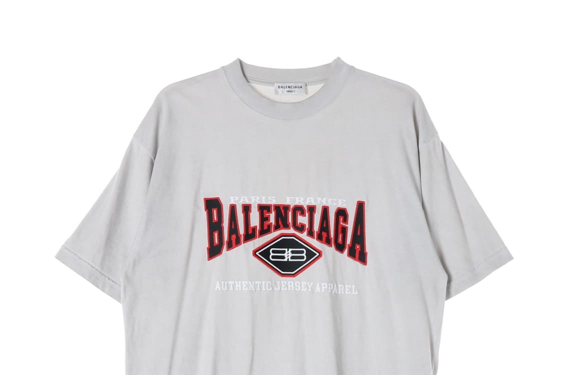 발렌시아가 22SS 로고 코튼 오버핏 반팔 티셔츠 라이트그레이 XL
 상품이미지3