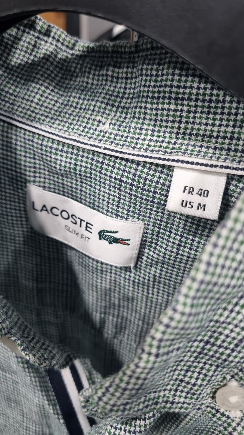 LACOSTE (라코스테) 100% 리넨 여름 체크셔츠 100사이즈 상품이미지3