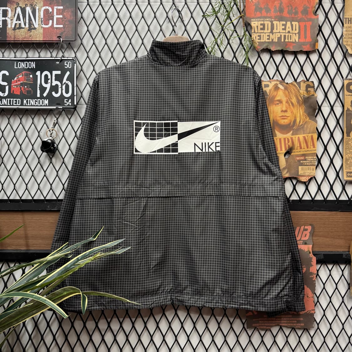 나이키 하프 집업 아노락 전면 빅포켓 포인트 그레이 상품이미지2