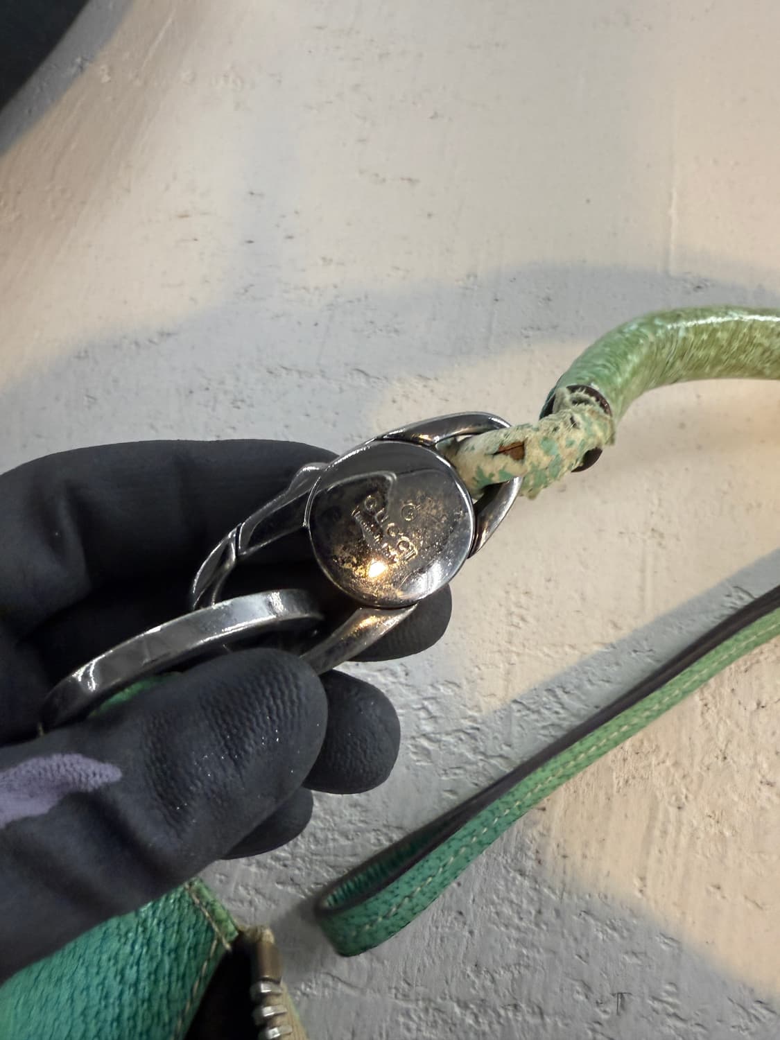 구찌 정품 GG 패브릭 호보백 민트 상품이미지3