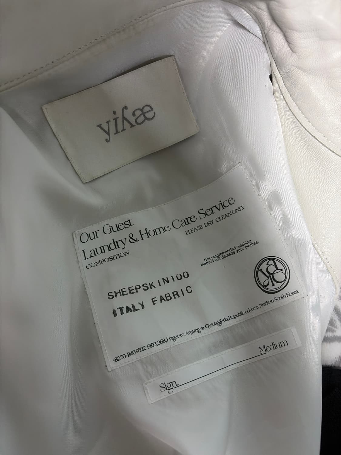 yiyae 레더 바이커 자켓 m 상품이미지4