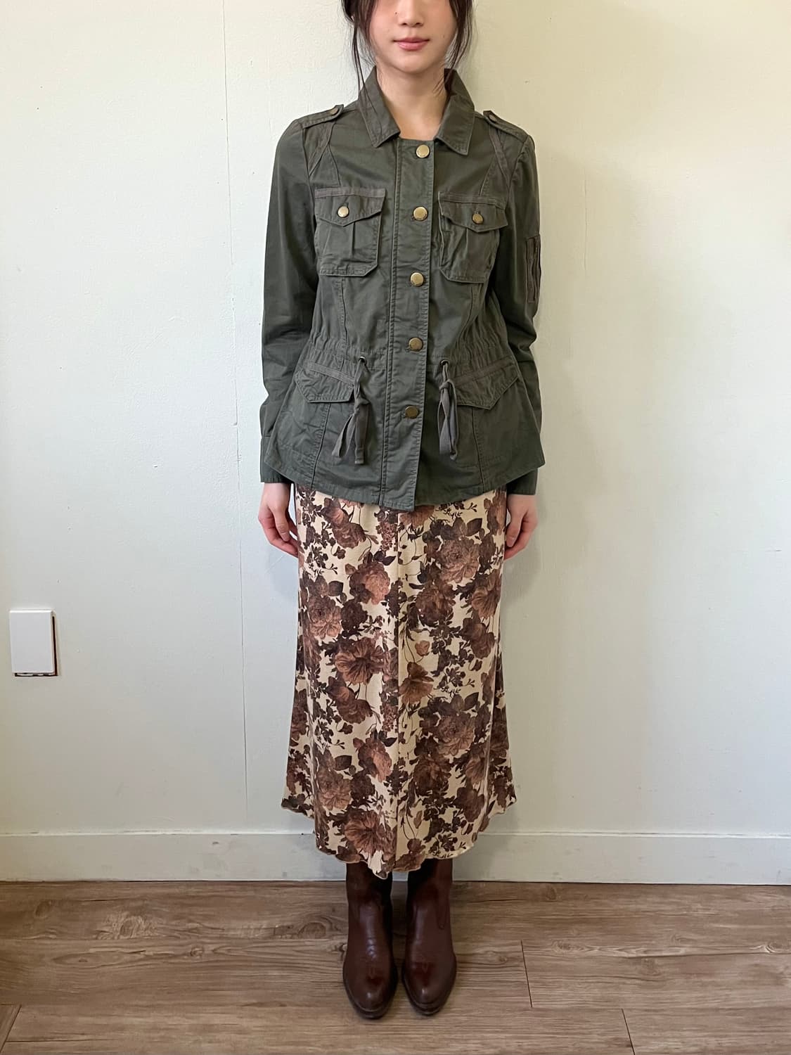 japan Vtg 플라워 프렌치 스커트 상품이미지6