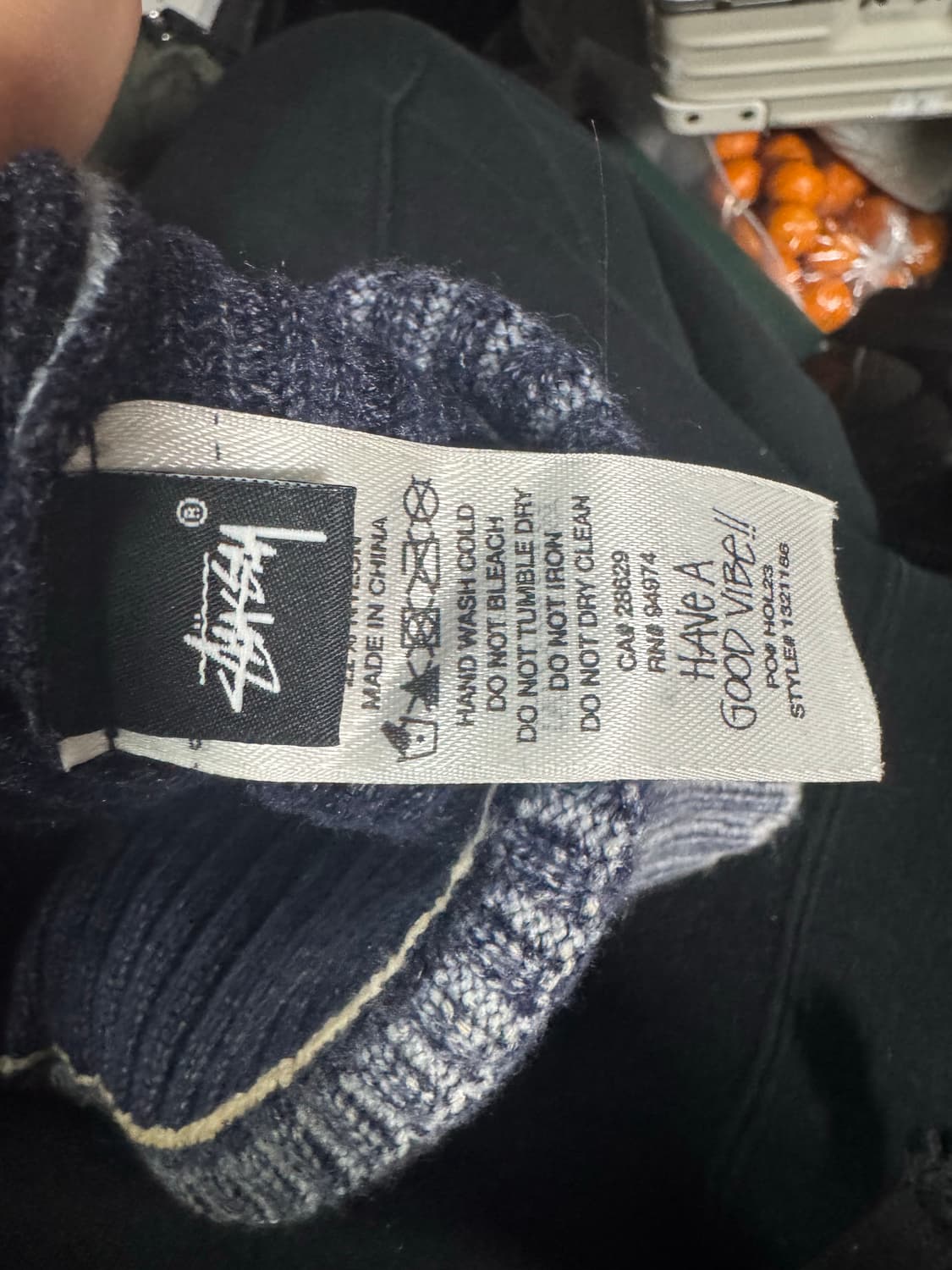 스투시 워크기어 스프레이 커브 비니 네이비 상품이미지3