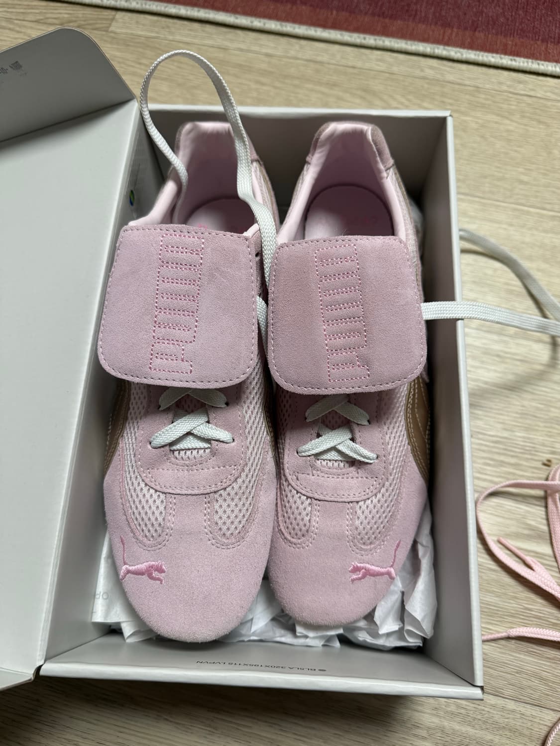 푸마 x 오픈yy 콜라보 스피드캣 핑크 275사이즈 판매 상품이미지7