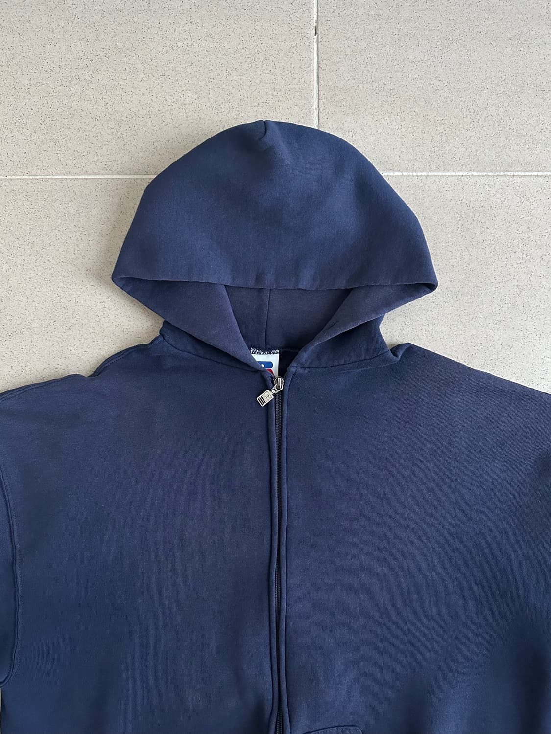 90s 빈티지 러셀 후드집업 네이비 XL 상품이미지4