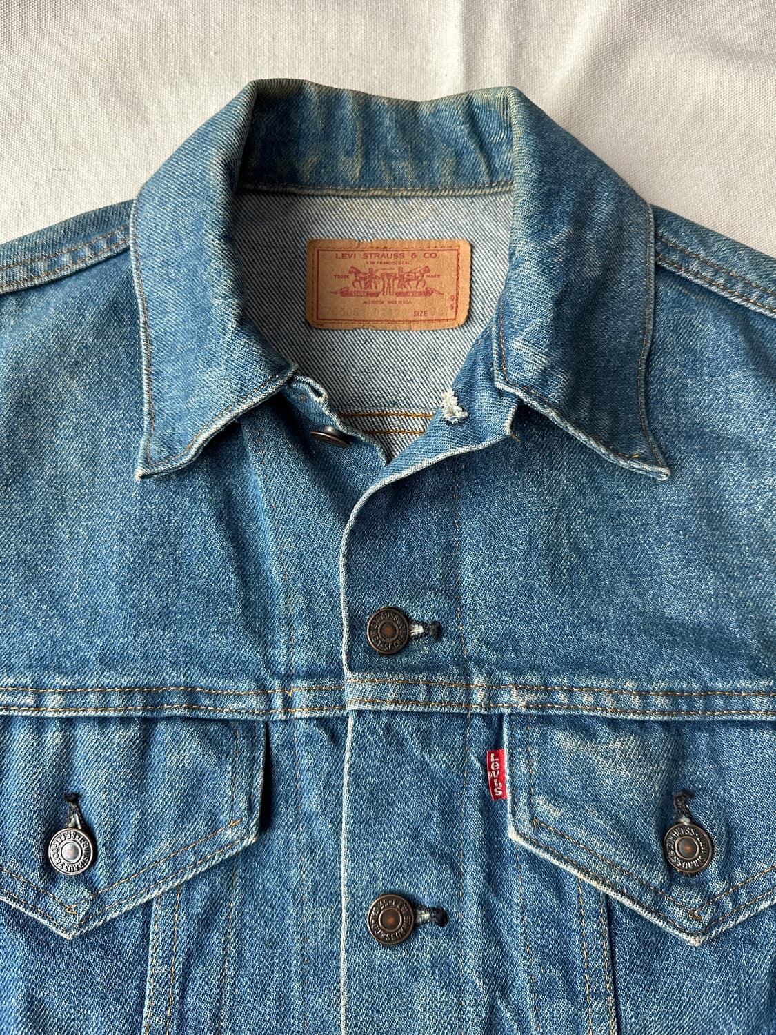 리바이스 80s 70505 3세대 트러커 데님자켓 36 USA 상품이미지2