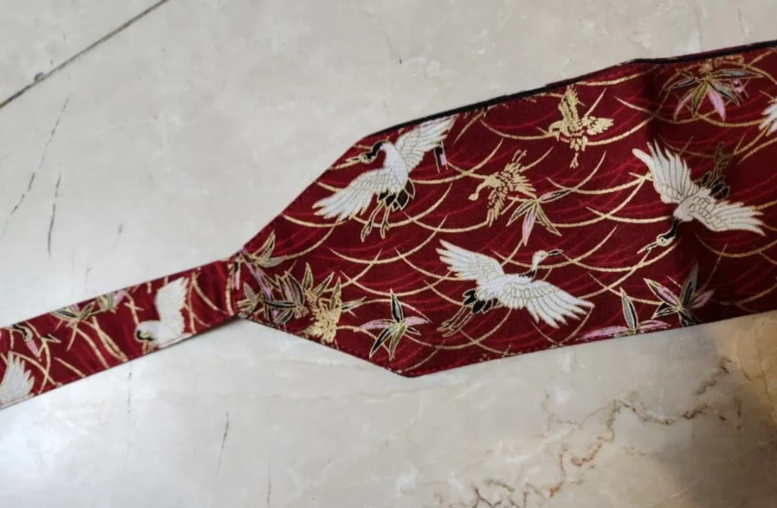 빈티지 동양풍 패션 허리띠 (금실 학 무늬) 상품이미지1