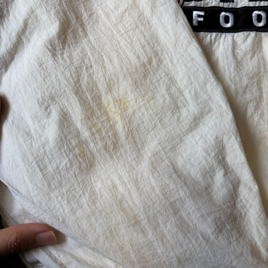 90년대 생산 NFL 프로 라인 바이 스타터 화이트 나일론 웜업 상품이미지6