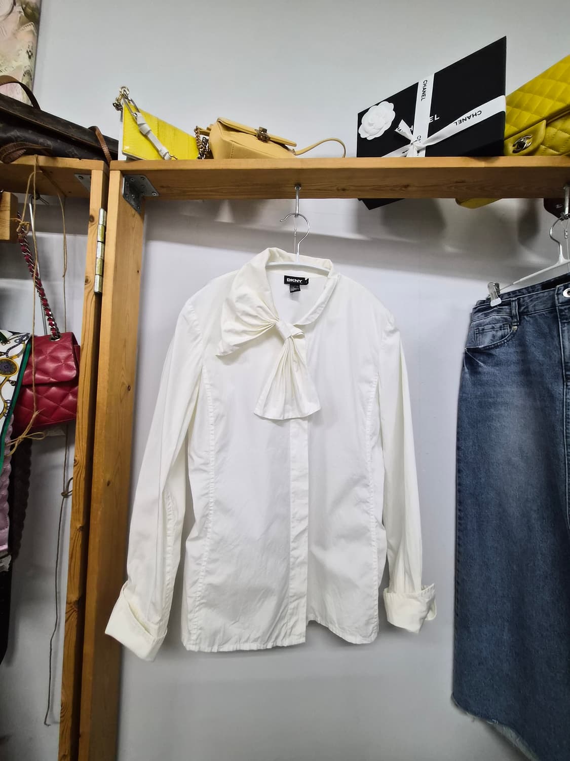 DKNY 셔츠 블라우스. 보브 데님스커트 상품이미지2