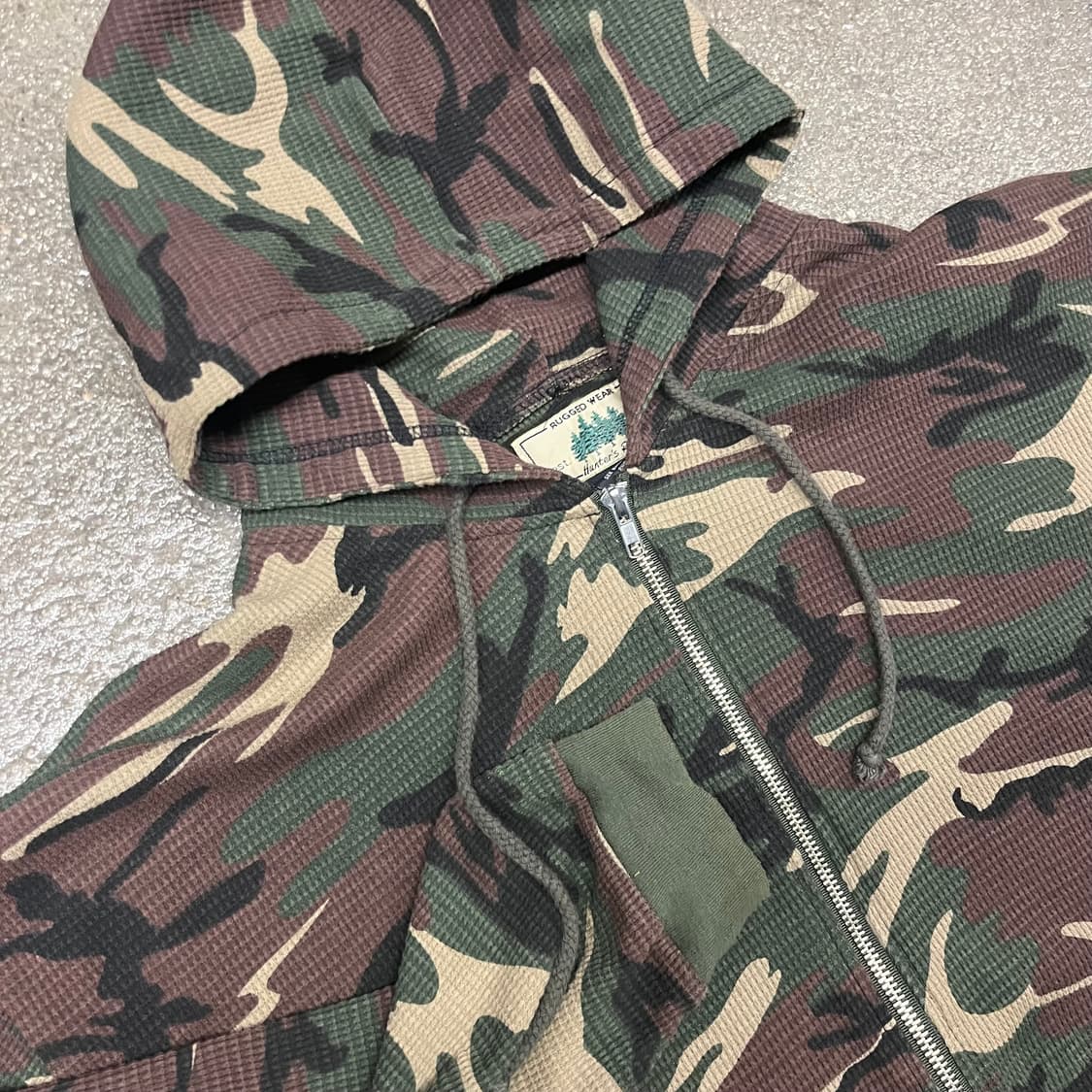 빈티지 우드랜드 와플 후드 집업 (110) 상품이미지2