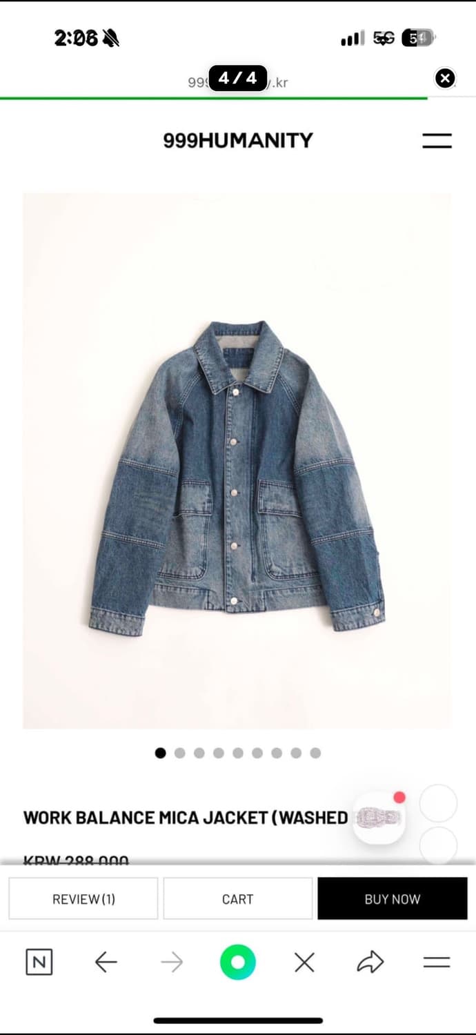 999 휴머니티 발란스 미카 자켓 워시드 블루 2사이즈 상품이미지4