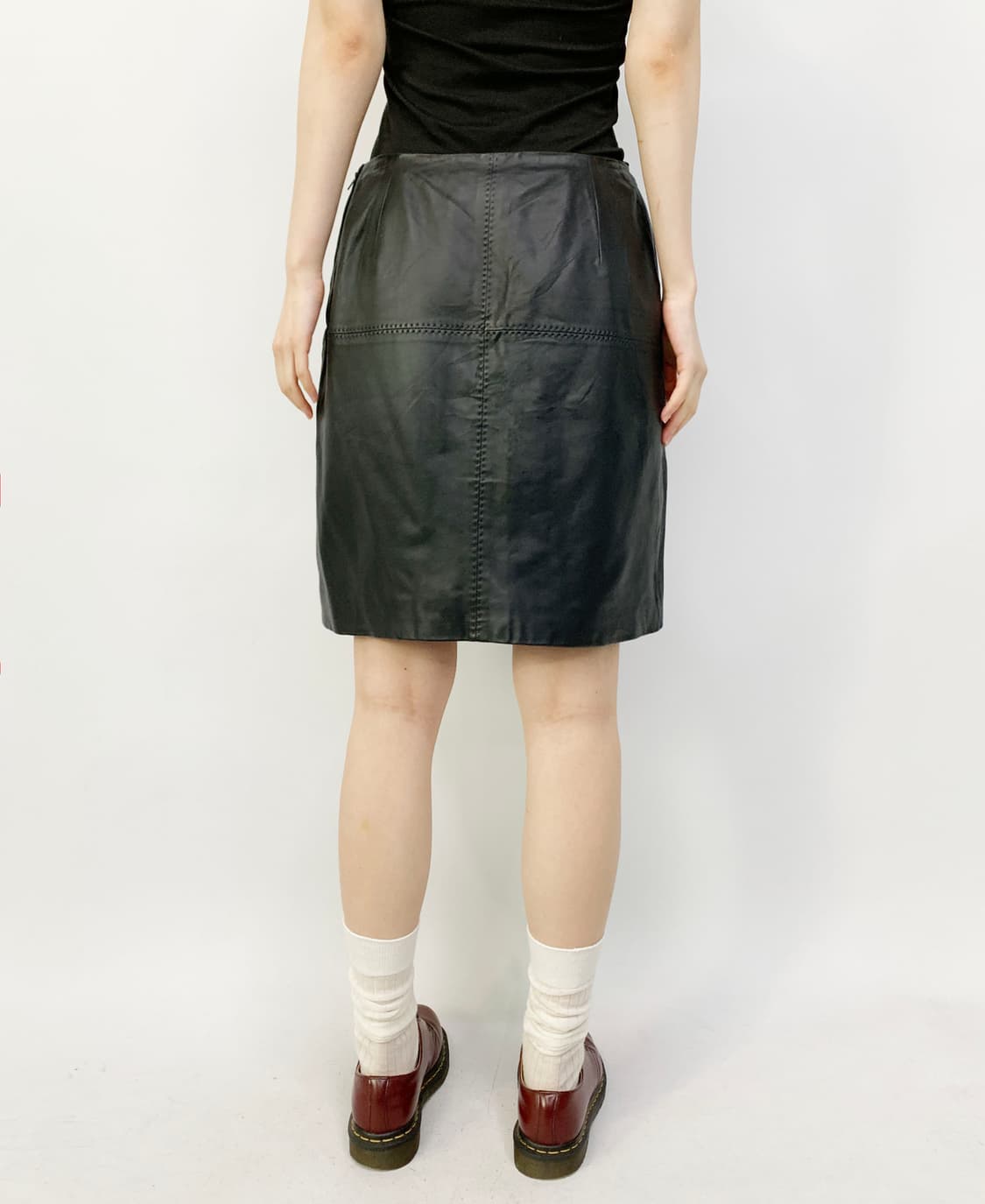 自由区 리얼 레더 스커트 상품이미지4