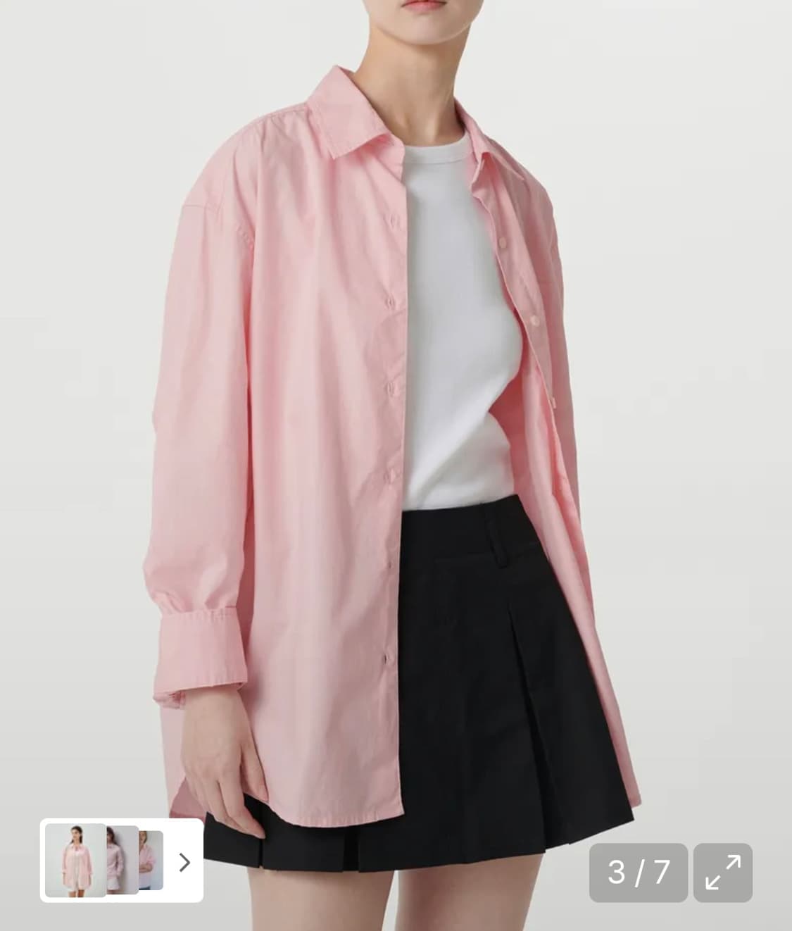 무신사스탠다드우먼 오버사이즈 워시드 포플린 셔츠 상품이미지1