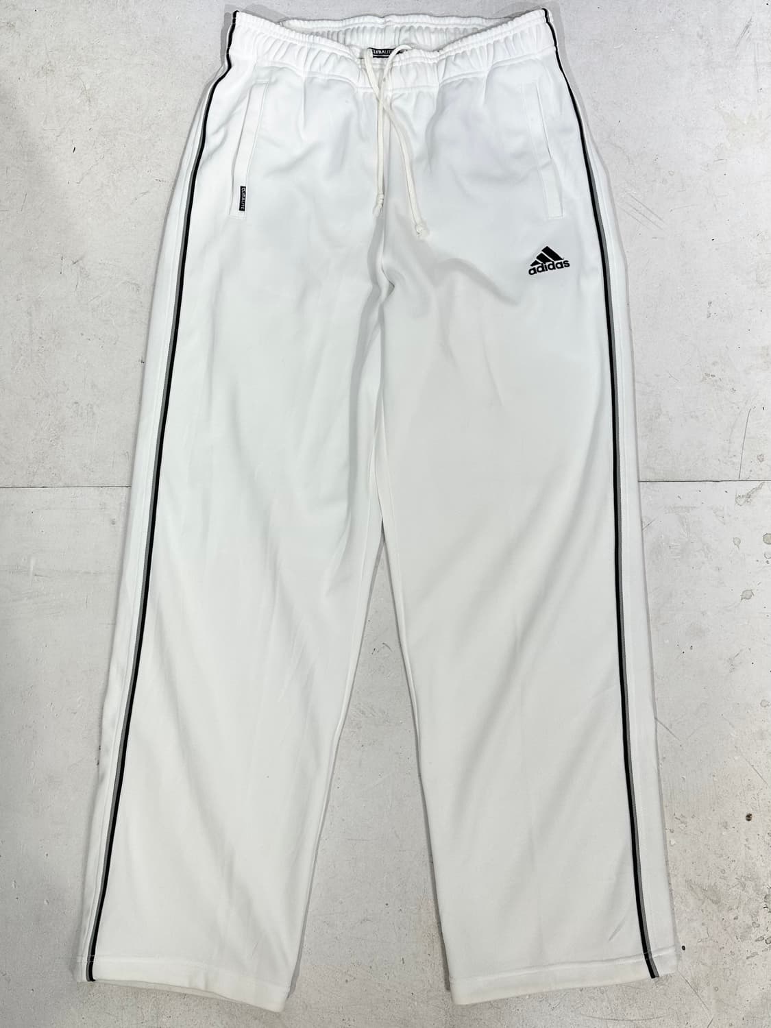 아디다스 화이트 대대장 블랙 라인 와이드 트레이닝 팬츠 추리닝 바지 L 상품이미지4