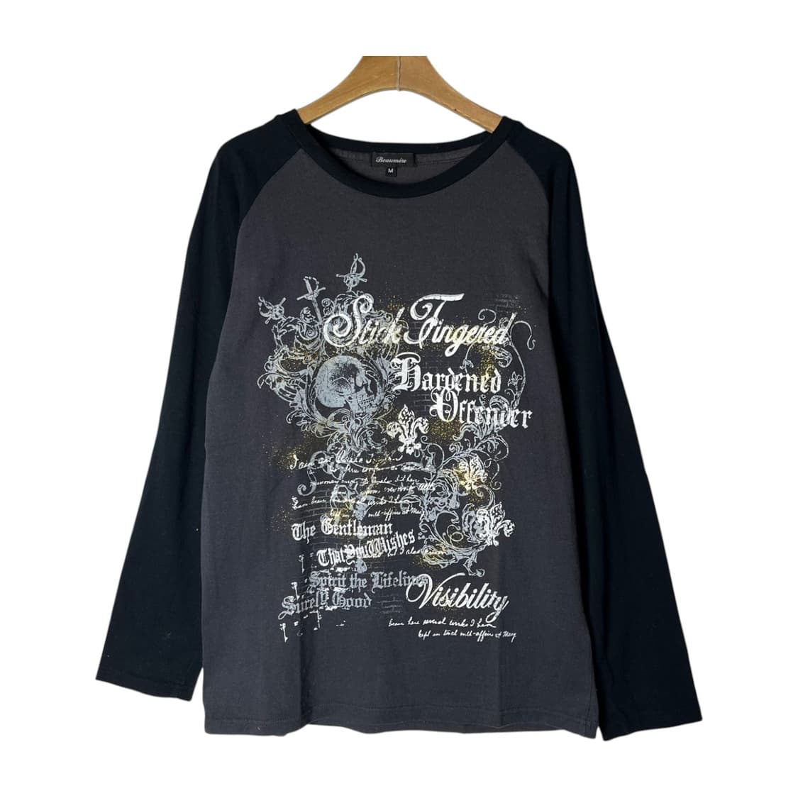 [Beaumere] 펑크 스컬 래글런 롱슬리브 상품이미지1