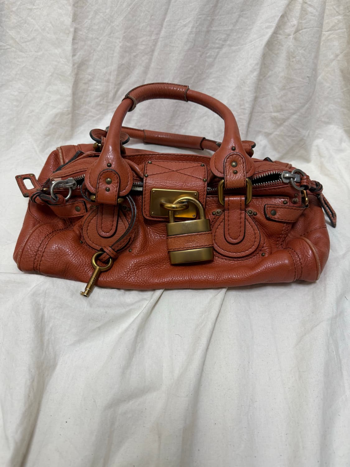 끌로에 패딩턴백 오렌지 브라운 상품이미지2