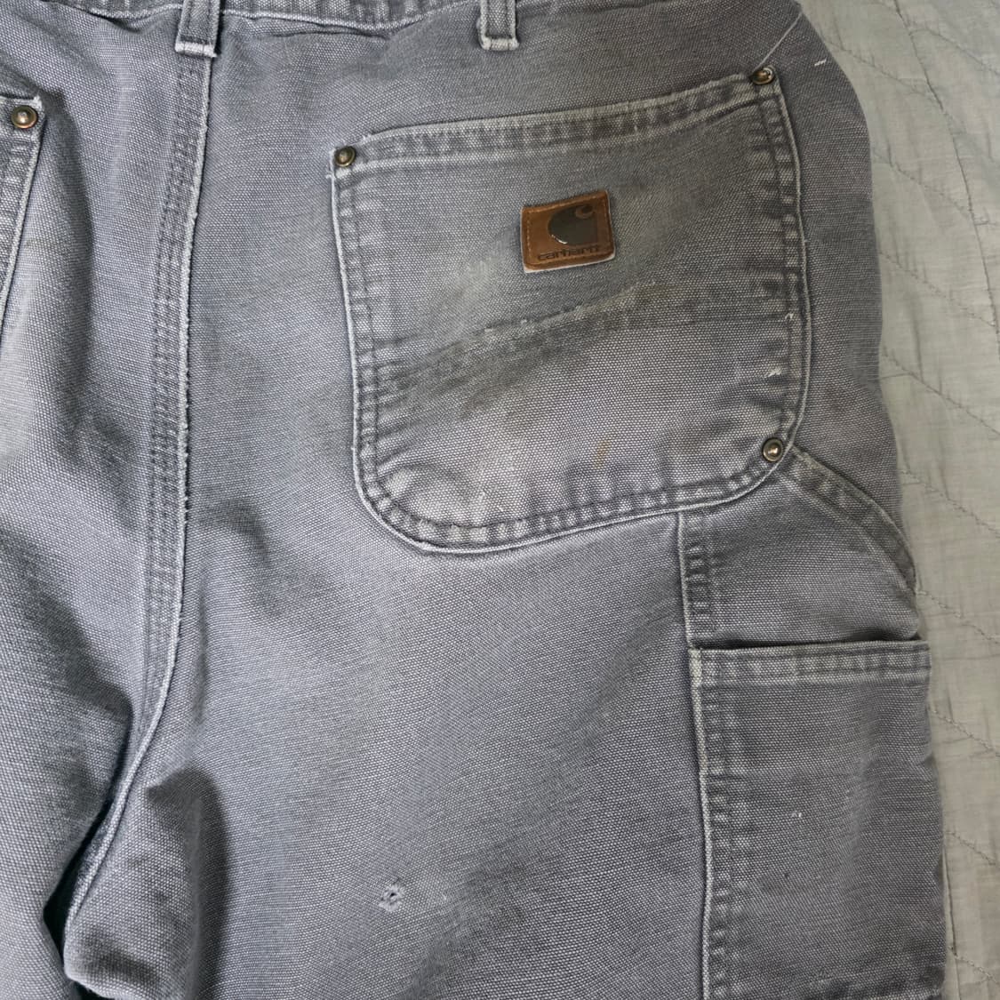 [34X32] 빈티지 칼하트 더블니 B136 GVL 트래쉬드 팬츠 G-2 상품이미지8