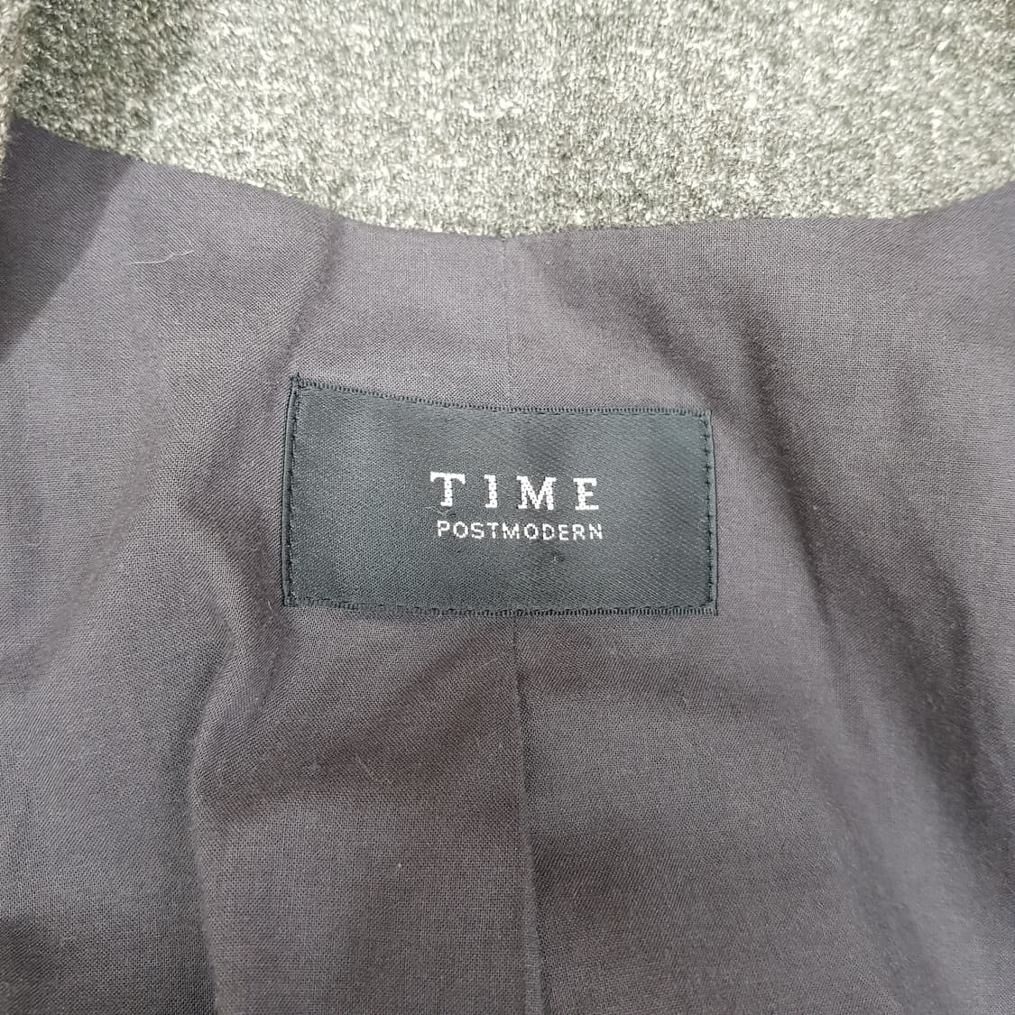 한섬 타임 TIME 그레이 린넨 블렌드 포켓 코트 F사이즈 상품이미지9