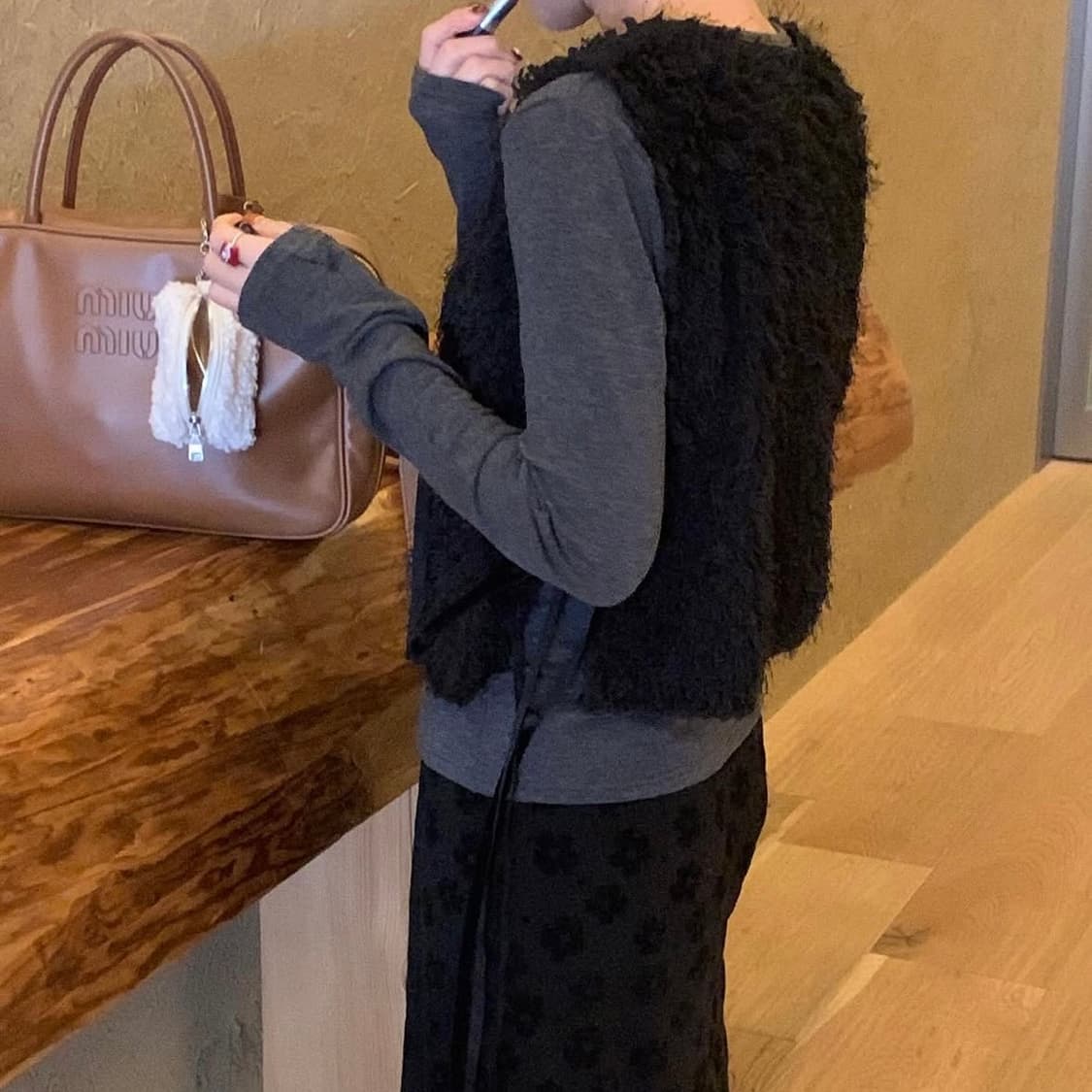 앙고라 니트 베스트 조끼 상품이미지3